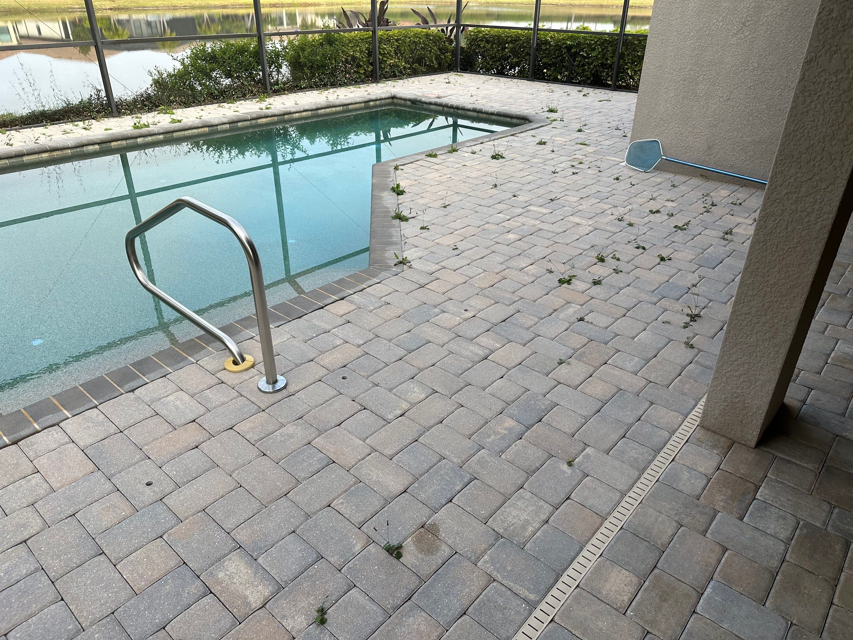 Concrete Tile Roof, Paver Pool Deck, Screen Enclosure & Driveway Cleaning in Artisan Lakes Esplanade, Palmetto, FL | Sunshine AquaWash by Sunshine AquaWash
