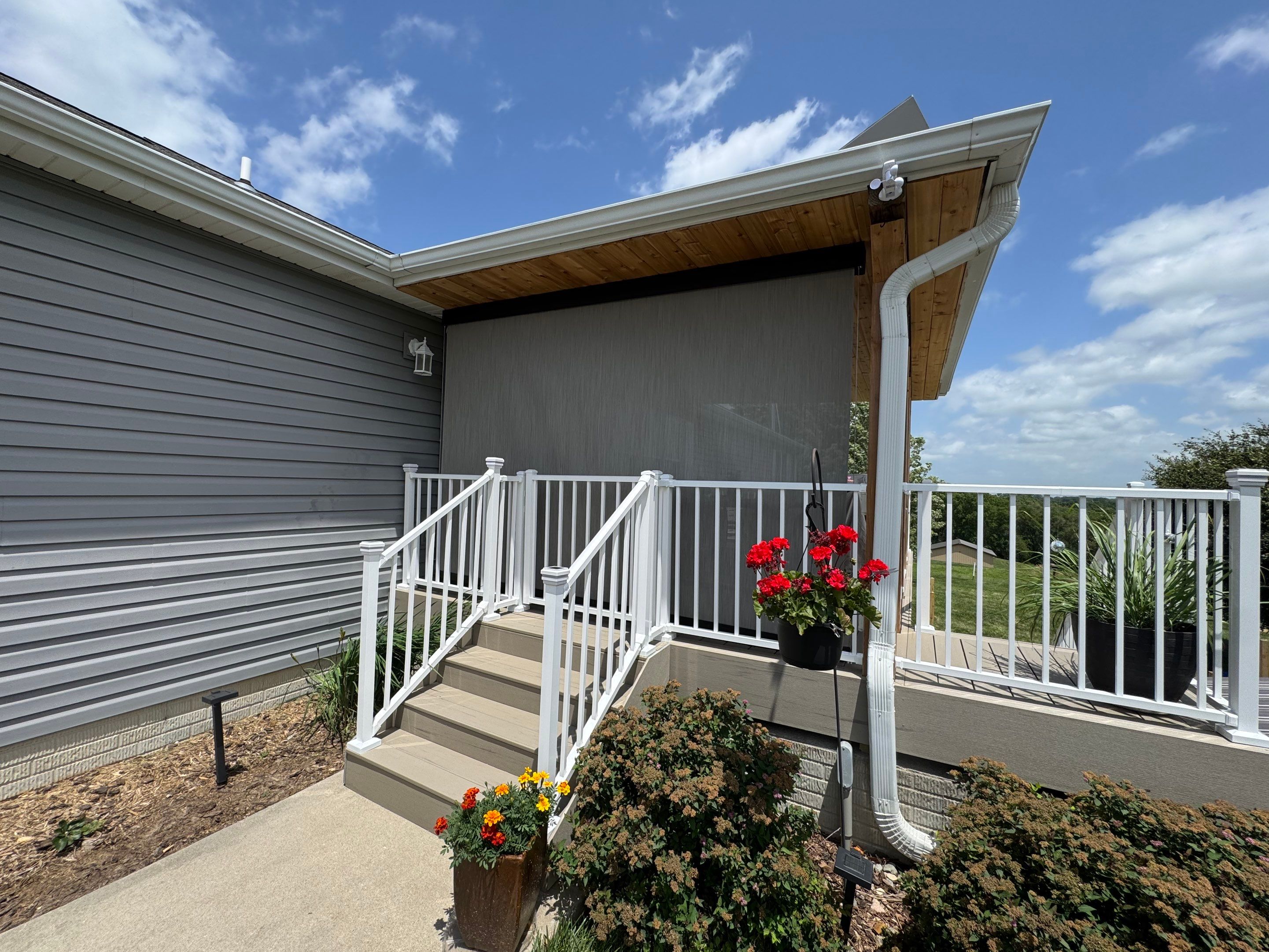 Motorized Elevista Solar Shade by tracy.hickman@budgetblinds.com