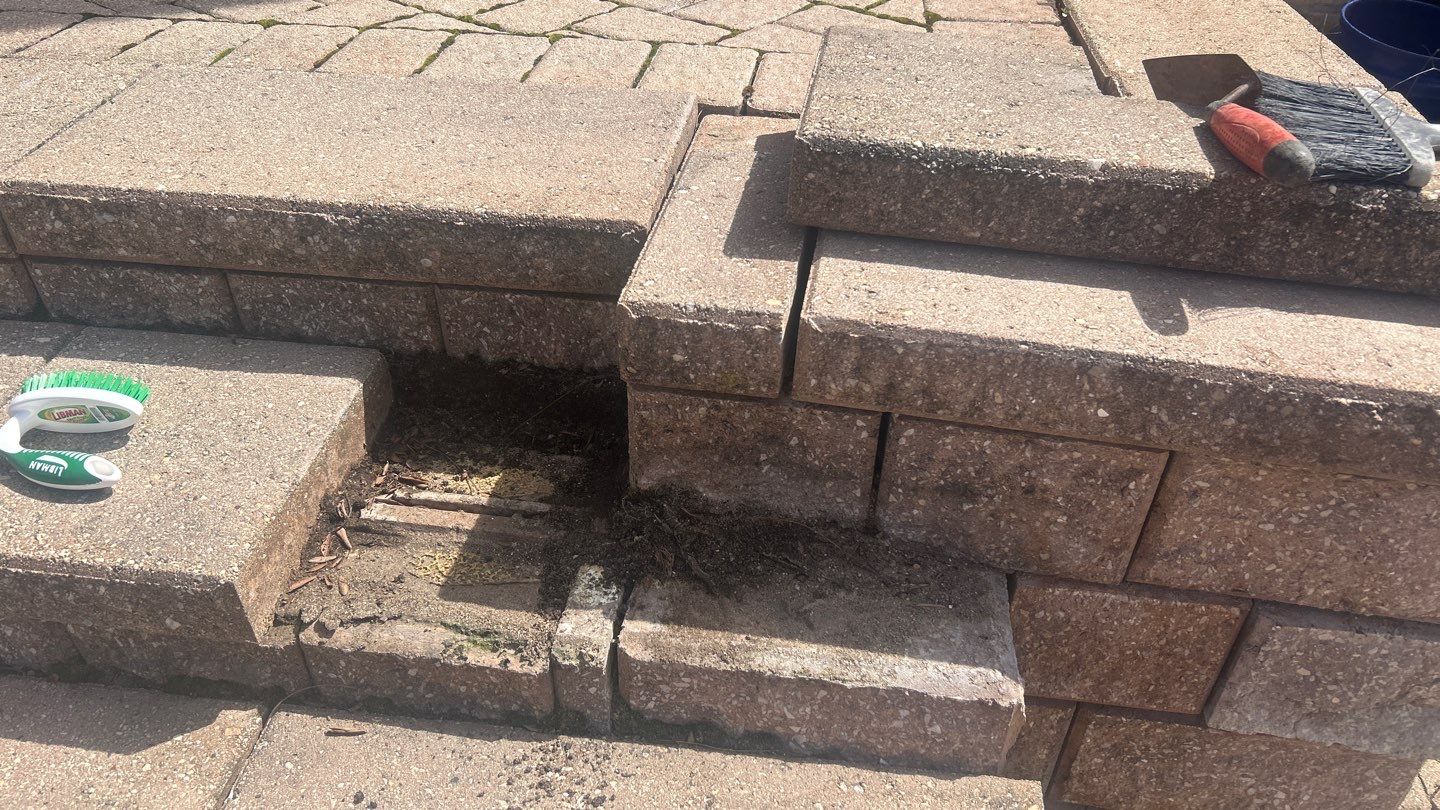 Brick repair, CSS, and stone cleaning by Northern Power Washing LLC.