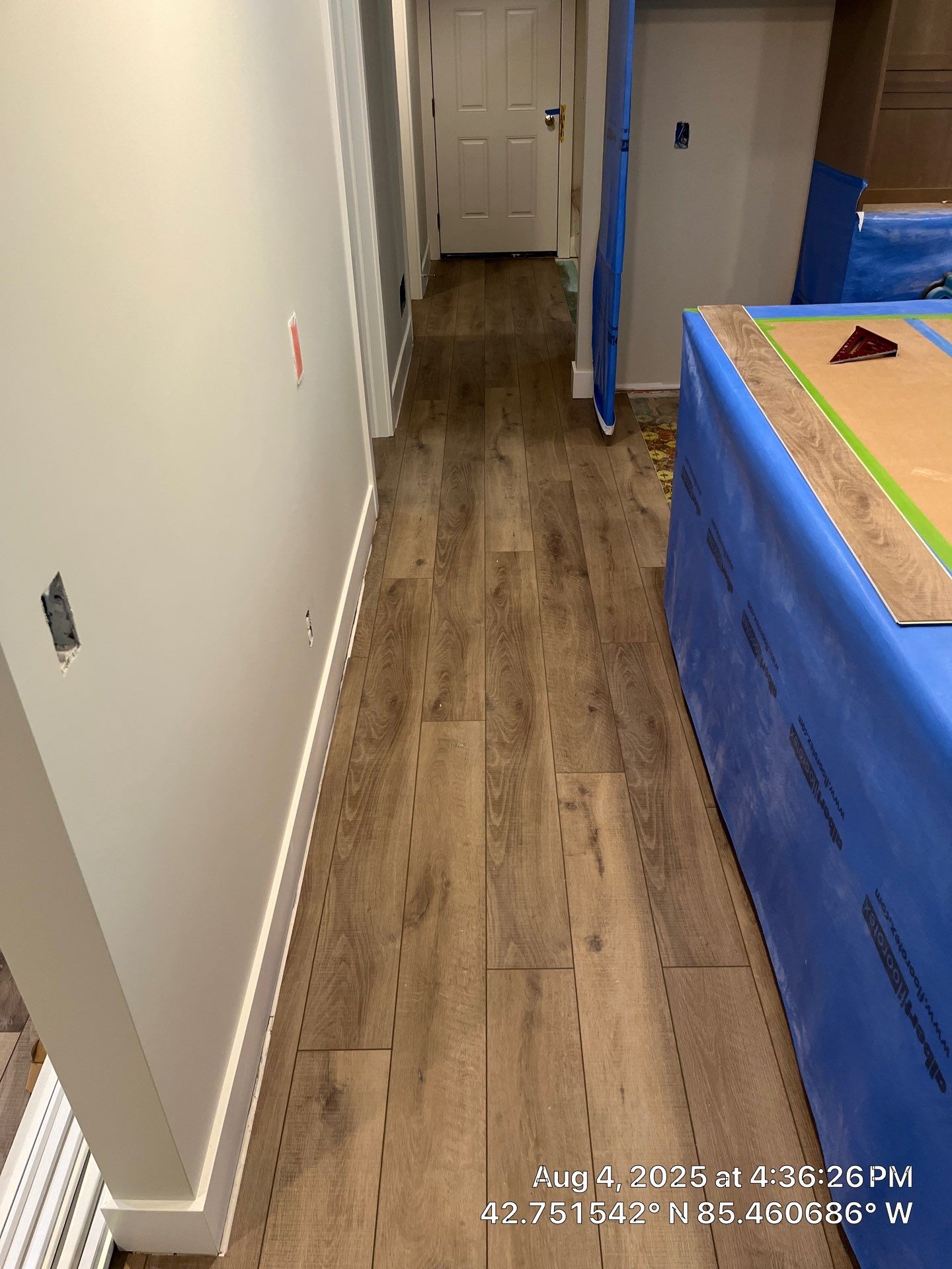 Installation of LVP in Middleville, Michigan by RTBaldwin Hardwood Floors