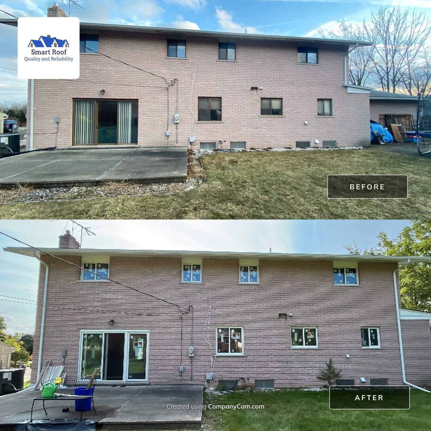 Window Installation using Andersen windows 100-Series (FIBREX material) by Smart Roof