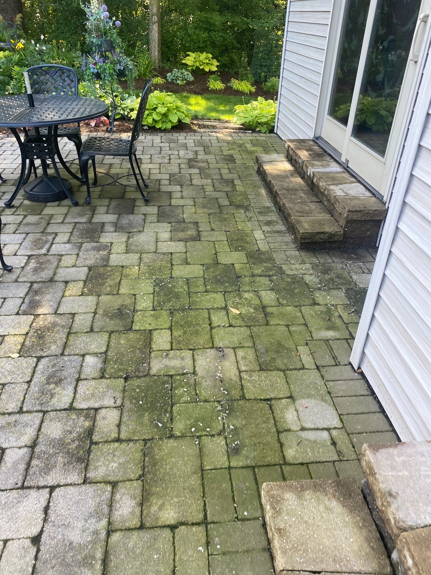 Patio and stepper cleaning by Shulla Exterior Cleaning