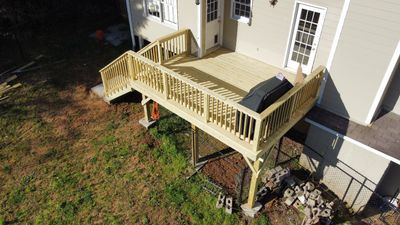 Elevated Pressure-Treated Wood Deck Replacement in Marietta