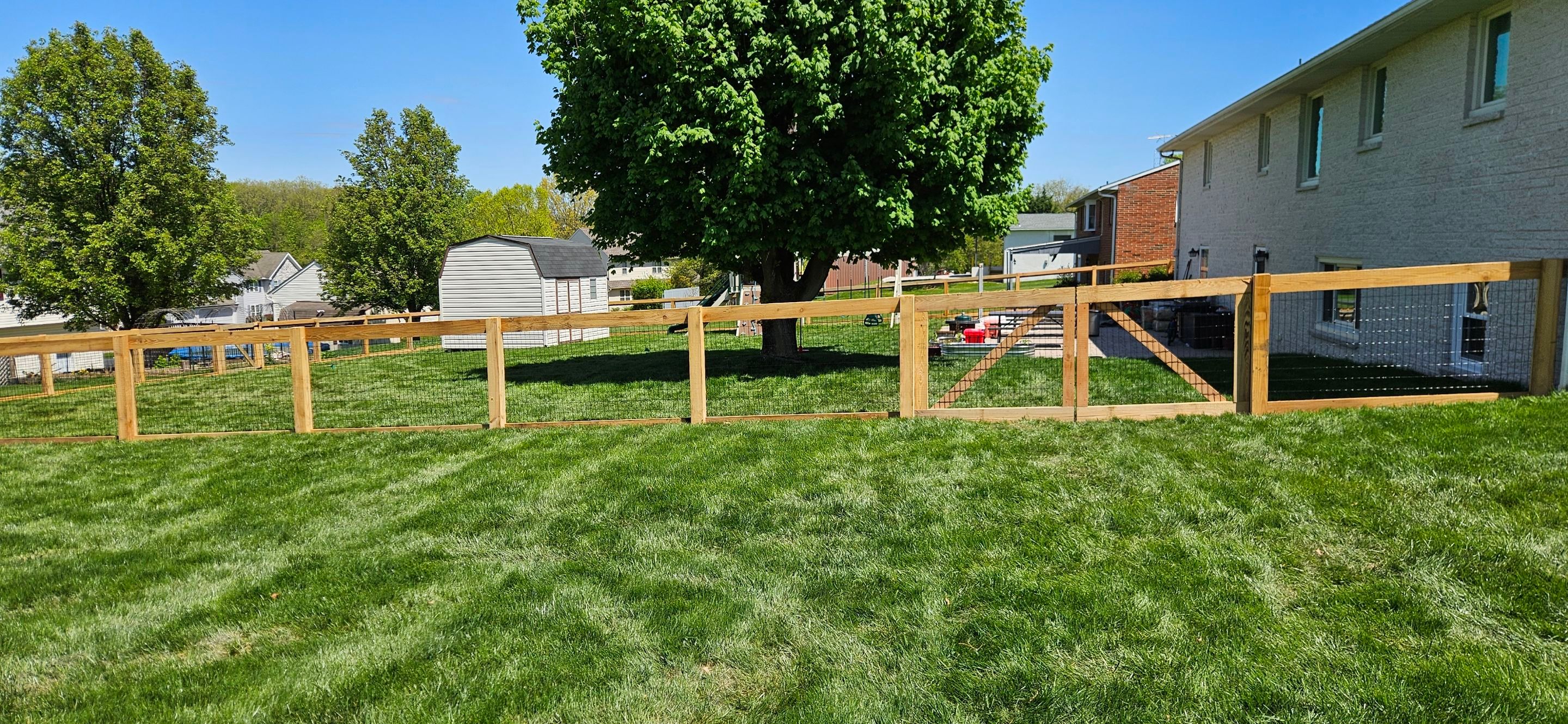 Picture Frame with Black Coated Wire by Kingdom Fence & Supply