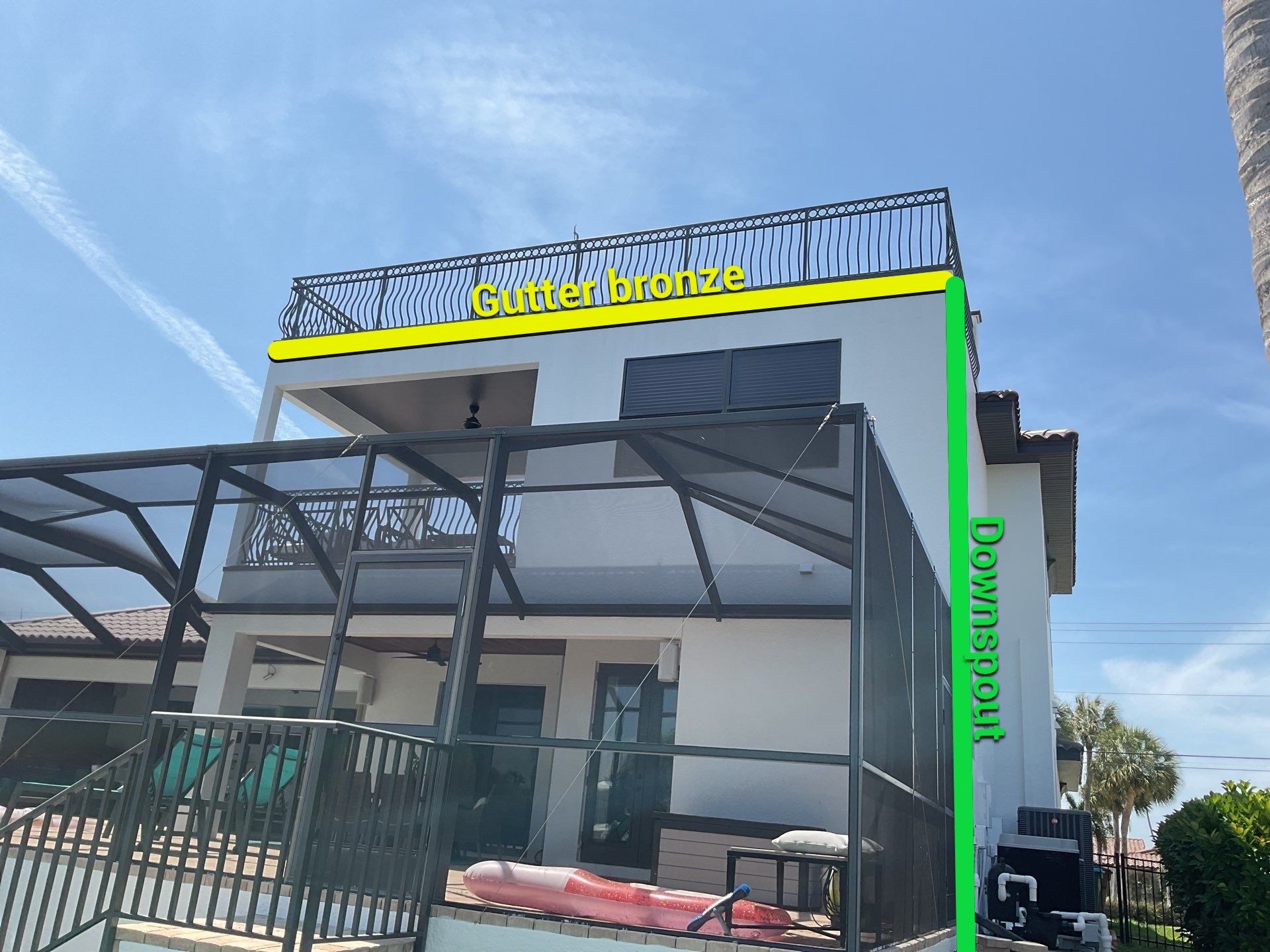 Stylish seamless gutters in Cape Coral FL by Gutter Professors