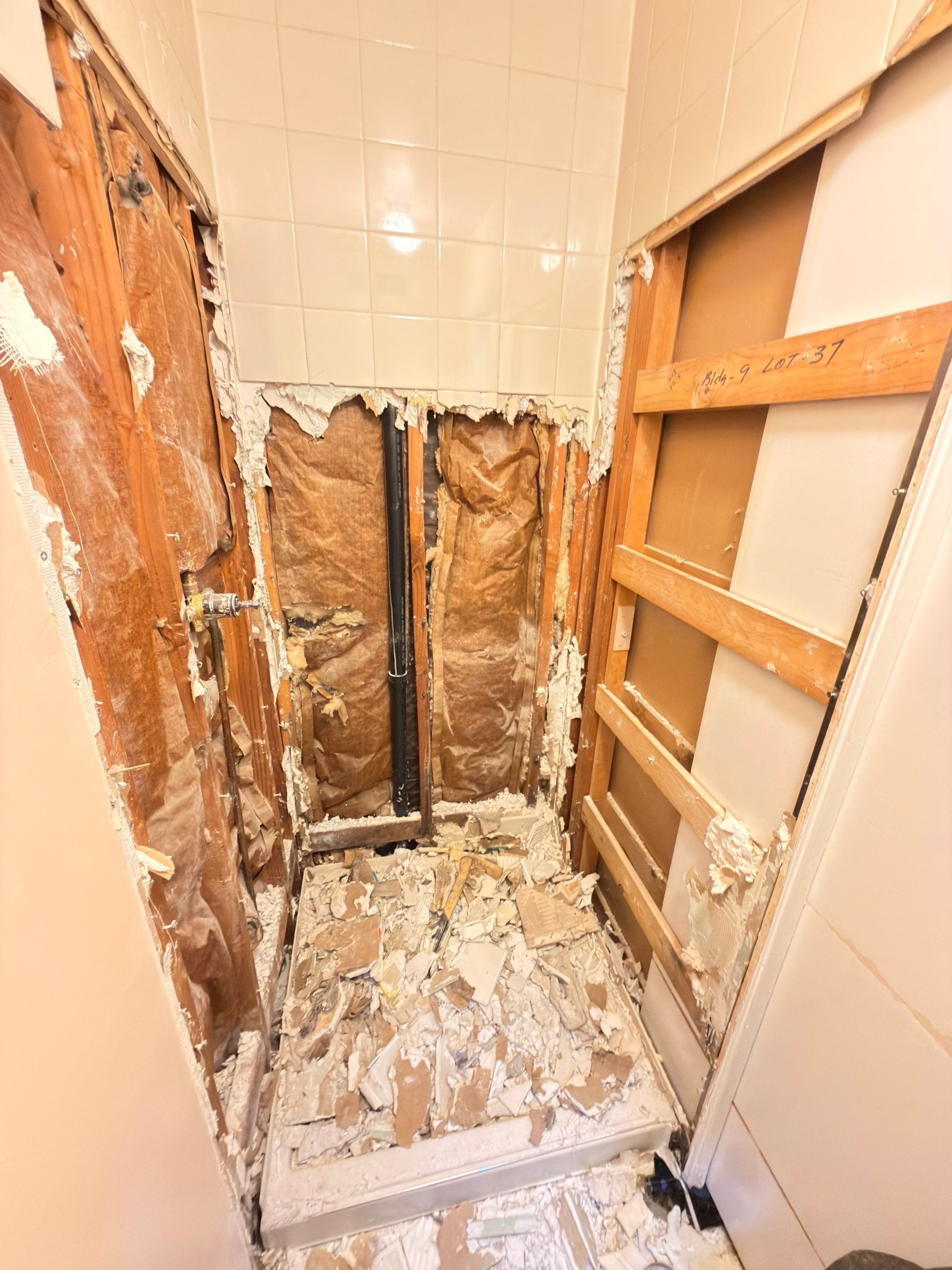 Shower Remodel due to Water Intrusion by Anza Builders, Inc. 