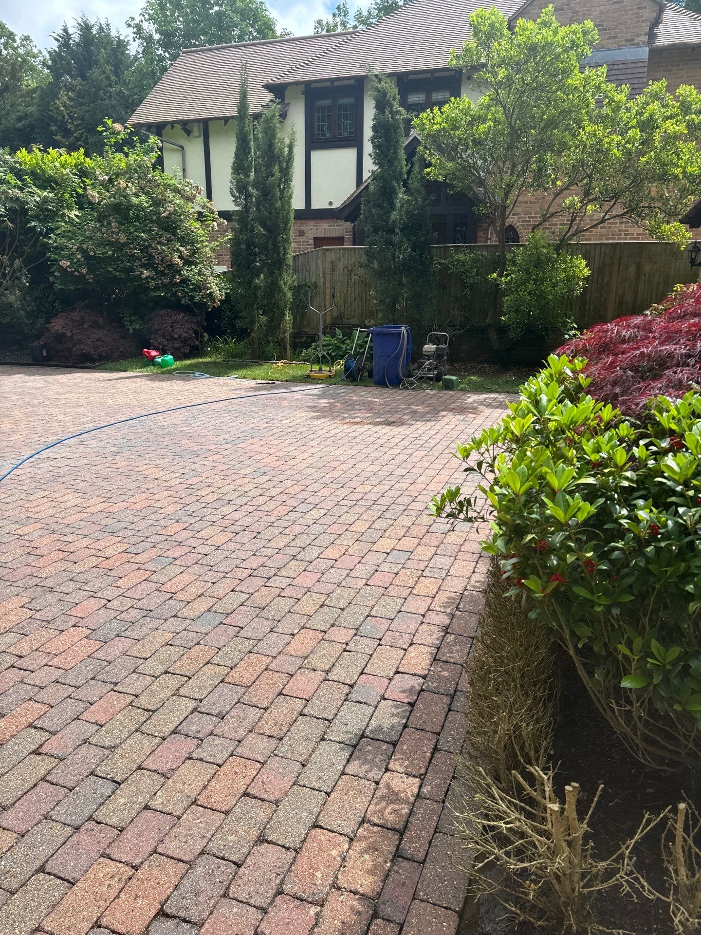 Driveway And Patio Clean using honda 21 ltr/min by Ges Exterior Cleaning ltd