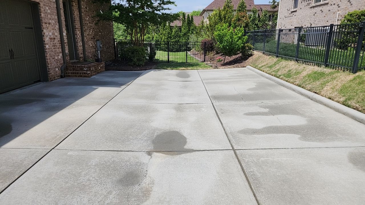 concrete Clean using cleaner by G&H Home Tech Pros LLC