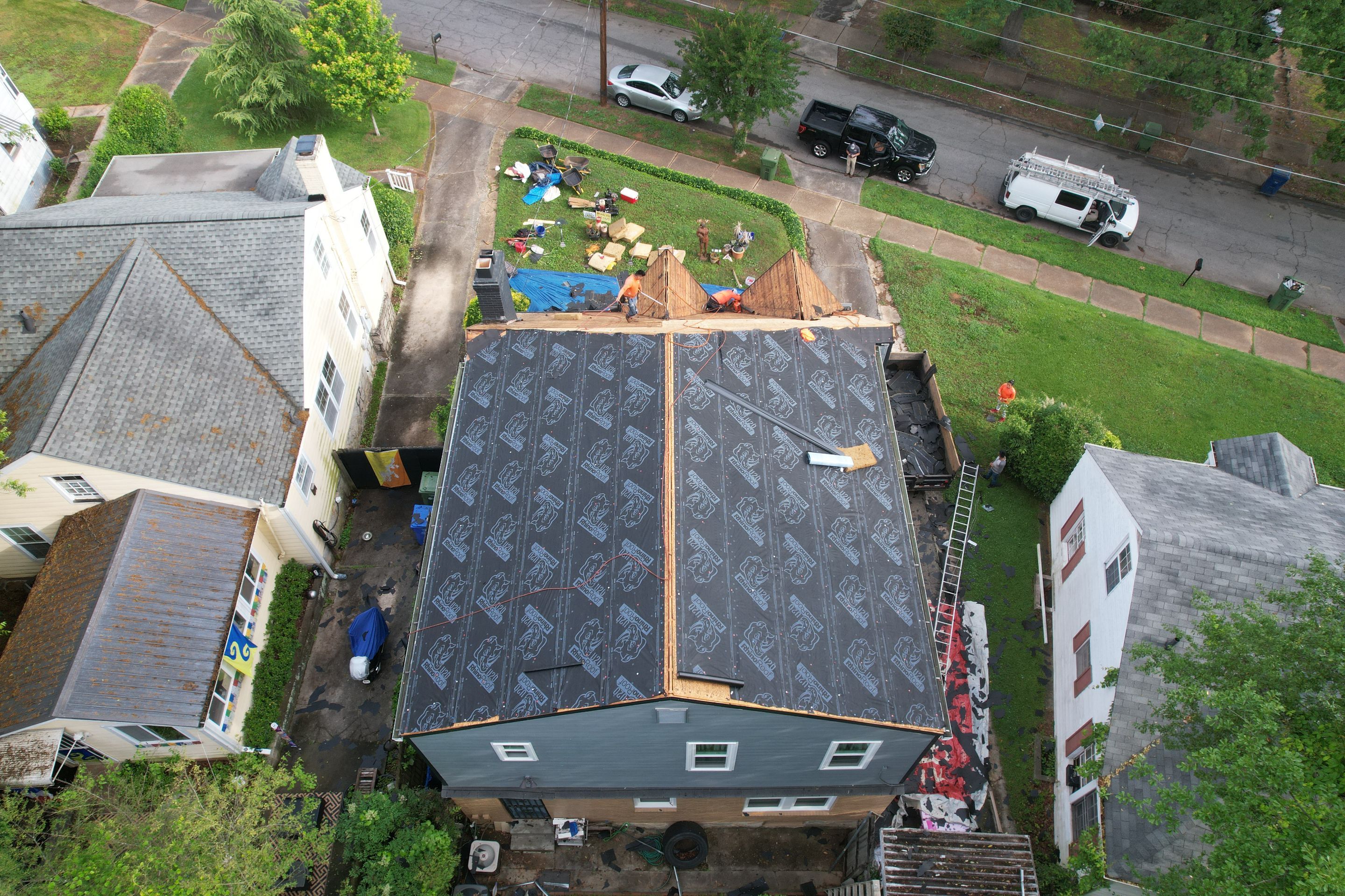 Residential Roof Replacement using Owens Corning Trudef Twilight Black by Inspector Roofing and Restoration