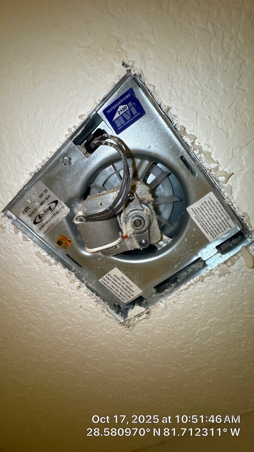 Dryer Vent and Bathroom Exhaust Fan Cleaning in Clermont by Hygienic Air, Inc