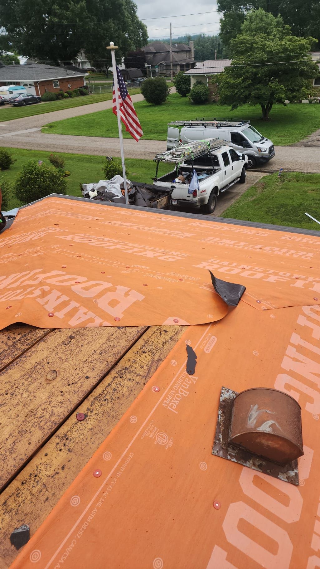 Residential Roofing Installation using GAF Timberline HDZ Mission Brown by Rainstoppers Roofing
