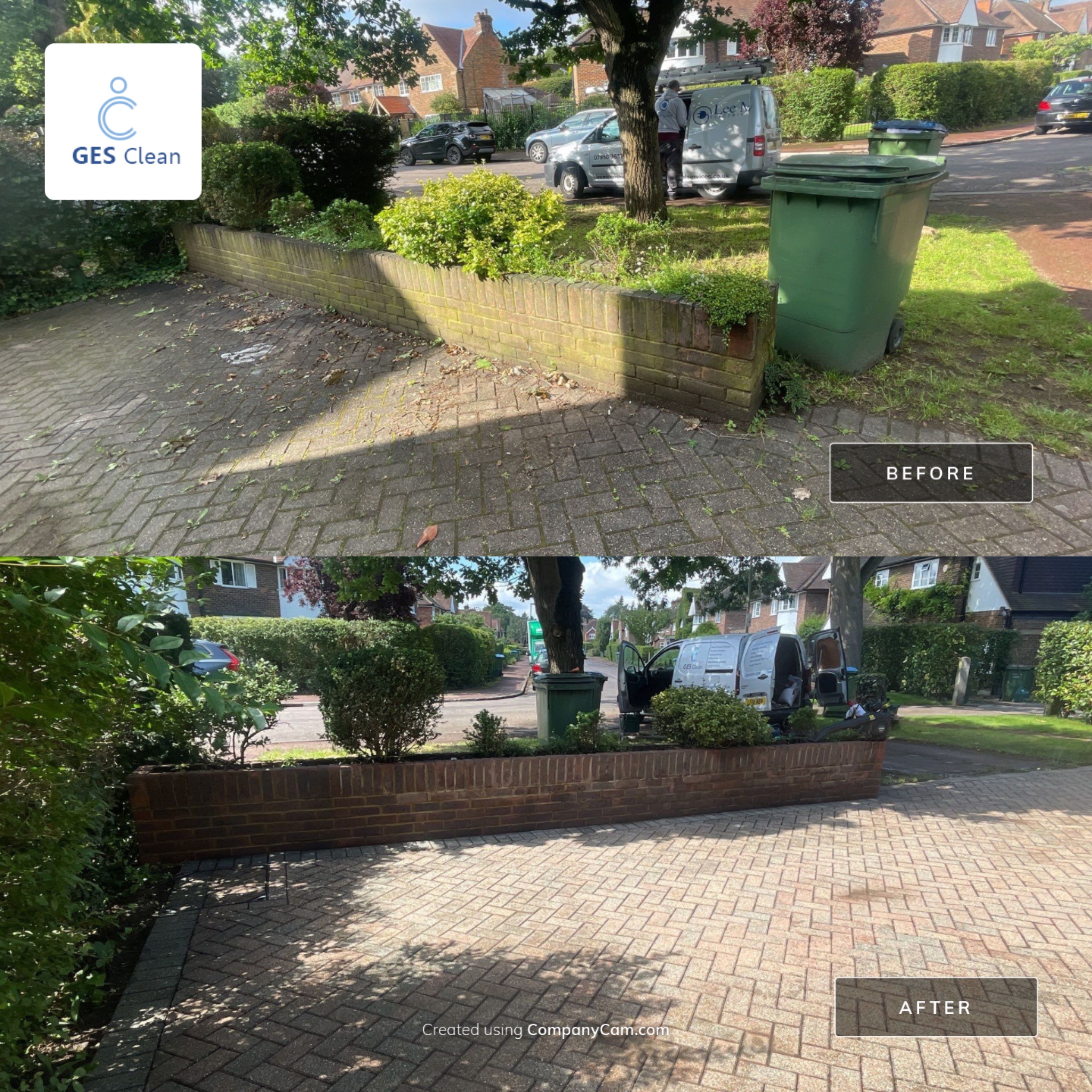 Driveway And Patio Clean using honda 21 ltr/min by Ges Exterior Cleaning ltd
