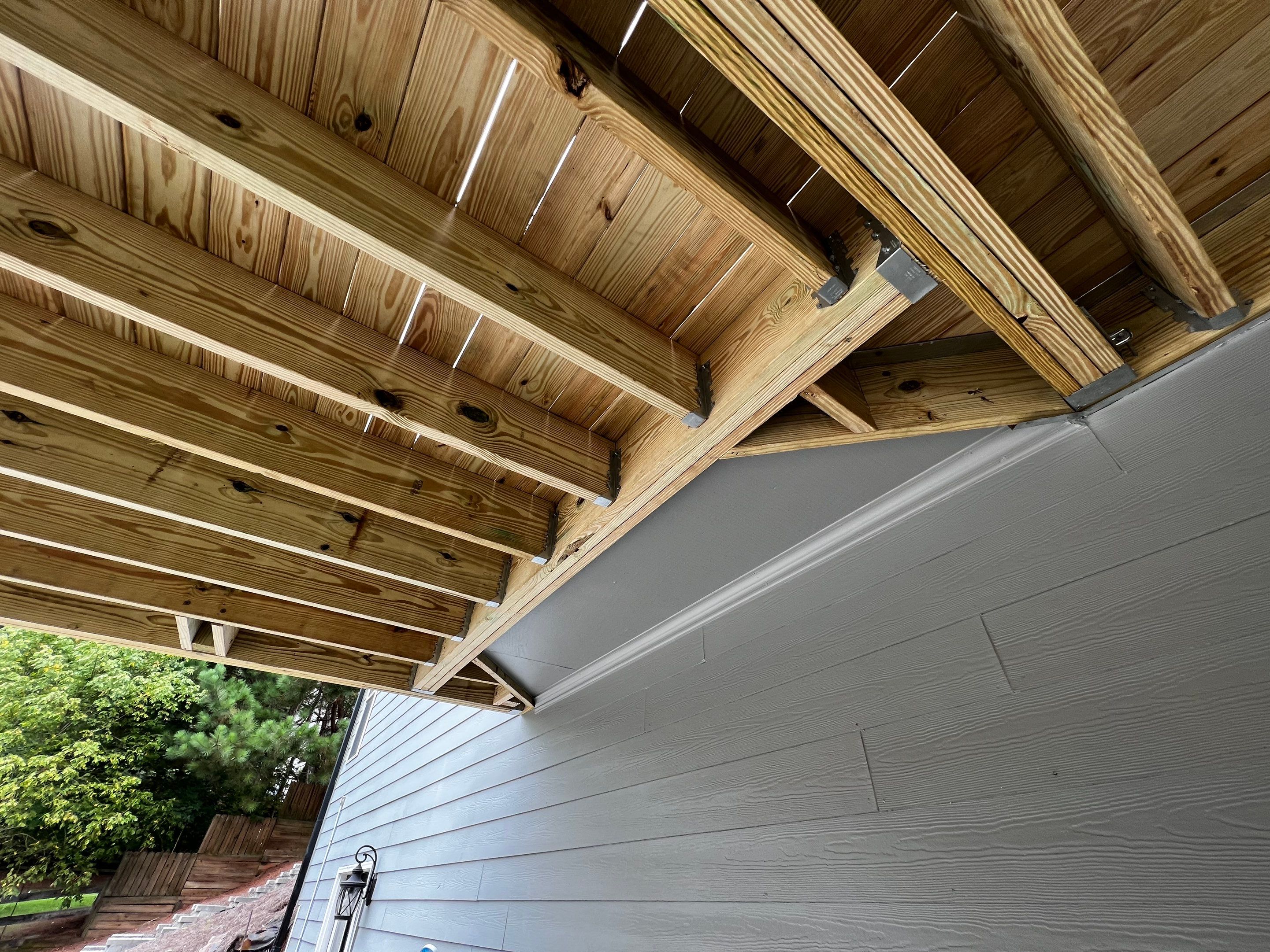 Elevated Pressure-Treated Wood Deck Replacement in Cartersville Georgia by Swift Home Renovations