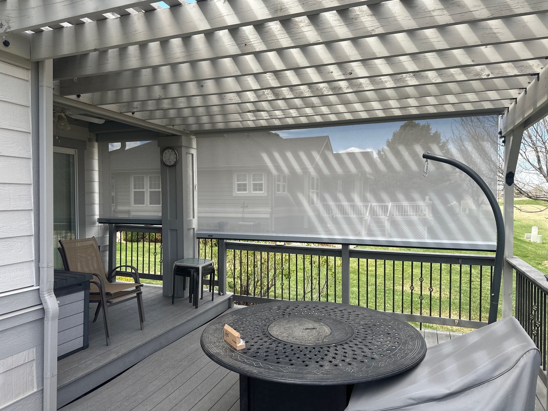 Exterior All-Weather MagnaTrack Screens Installation using Progressive MagnaTrack Screens by Outdoor Solutions Colorado