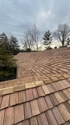 Wood Shake Roof Install