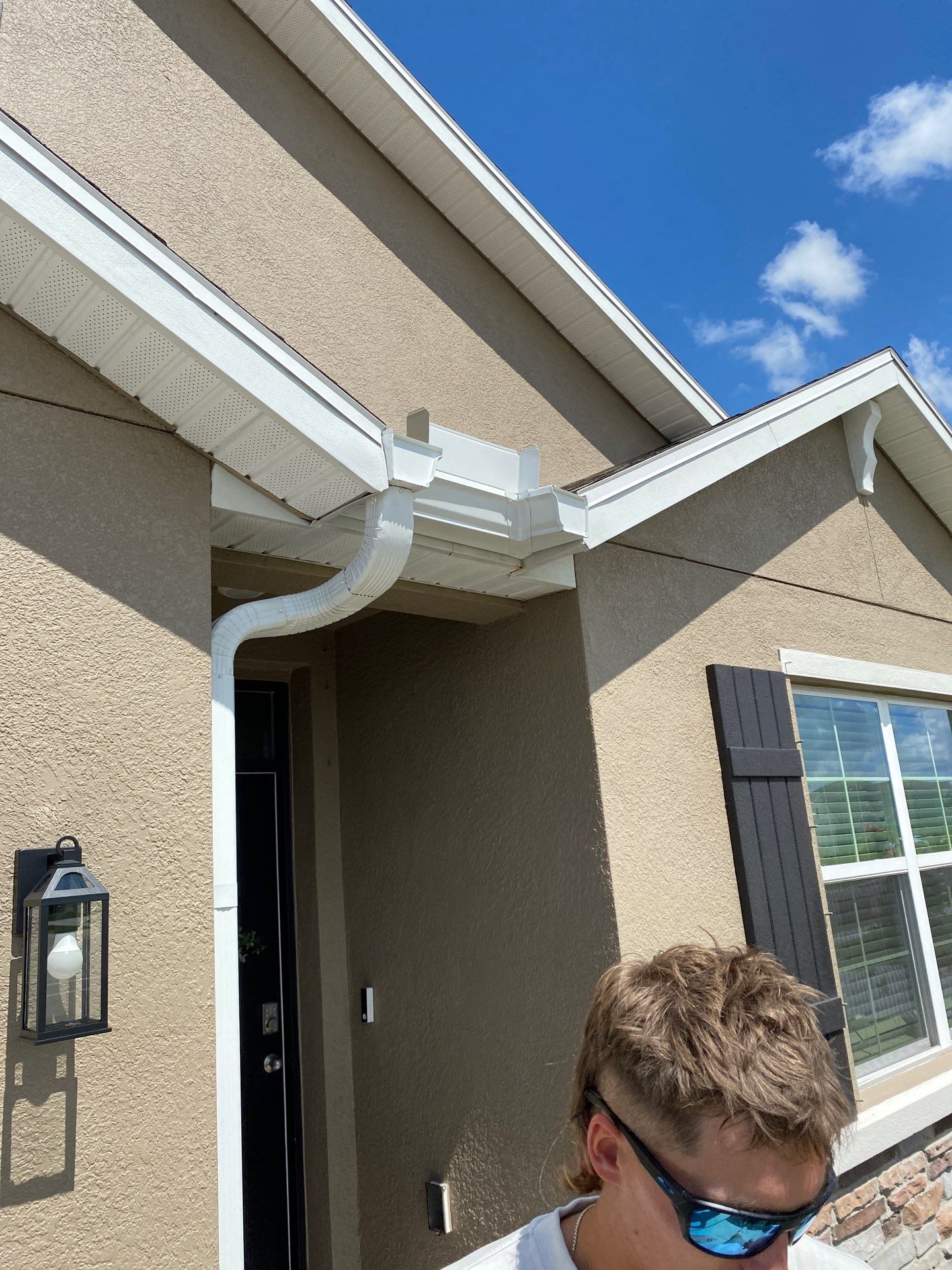 Gutter System with Downspouts in Bradenton FL by Gutter Professors