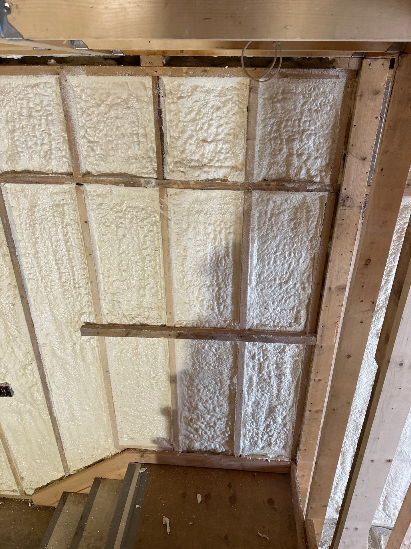 Basement Exterior Walls using Closed Cell Spray Foam by NYS Foam & Energy