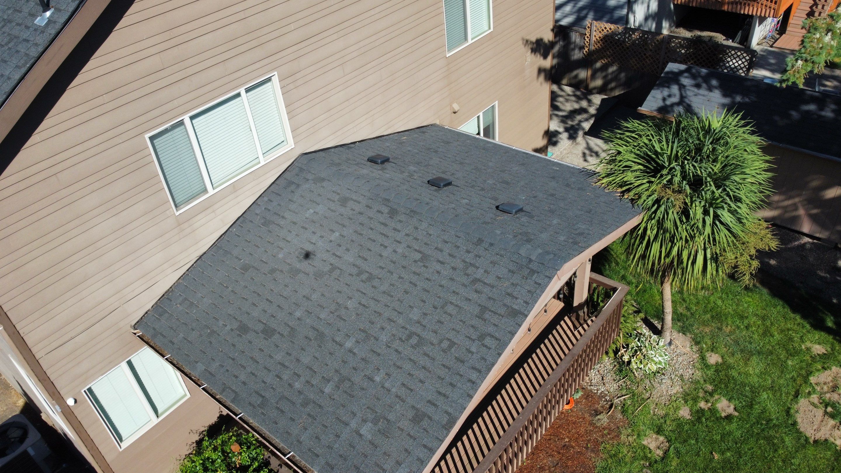 Residential Roofing Installation using Malarkey Vista AR Shingles (Color: Storm Grey) by Orezona Building & Roofing Company, Inc.