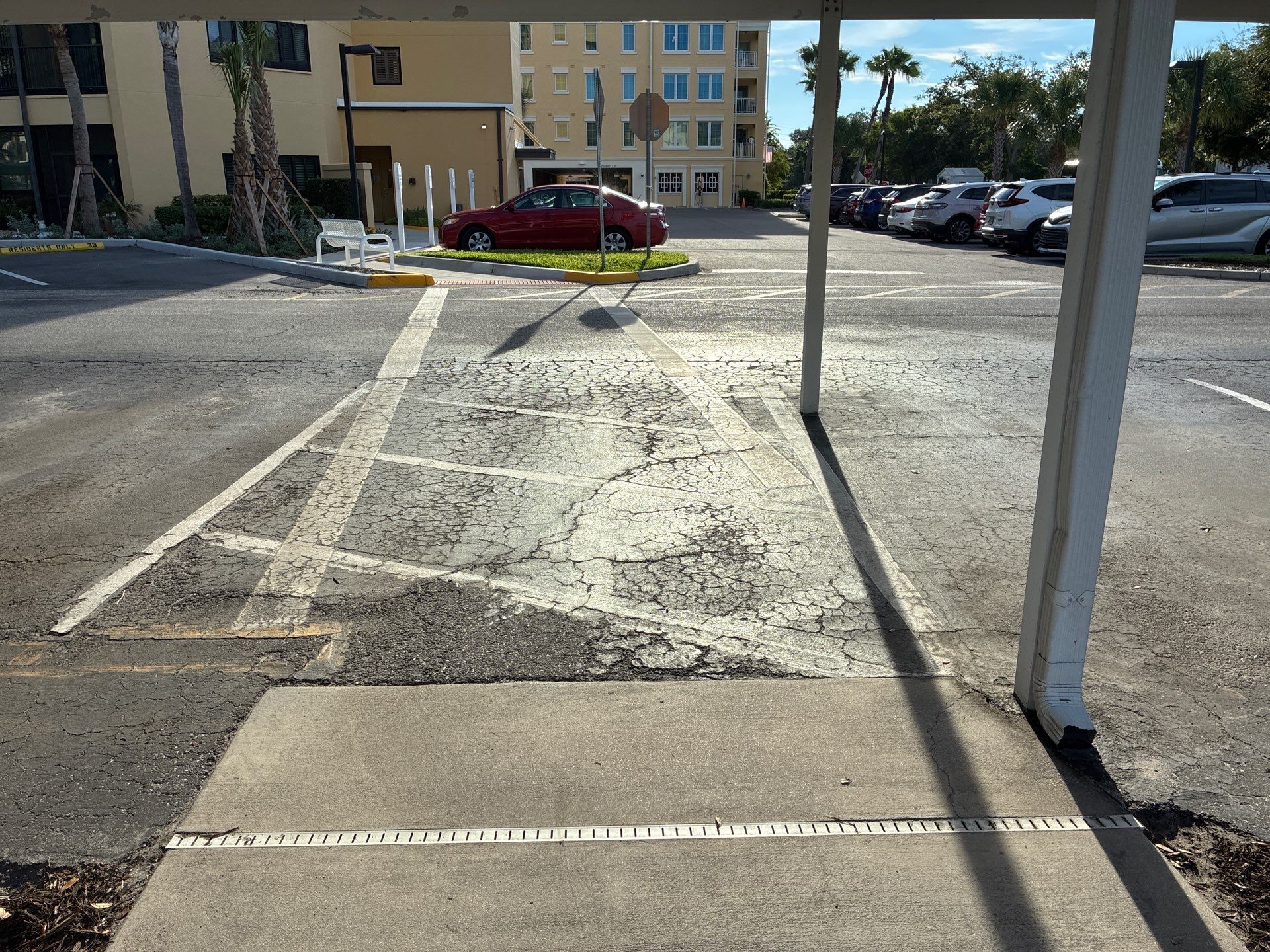 Comprehensive Parking Lot Mill and Overlay with Custom Line Striping in Venice by Everline Coatings & Services - Southwest FL