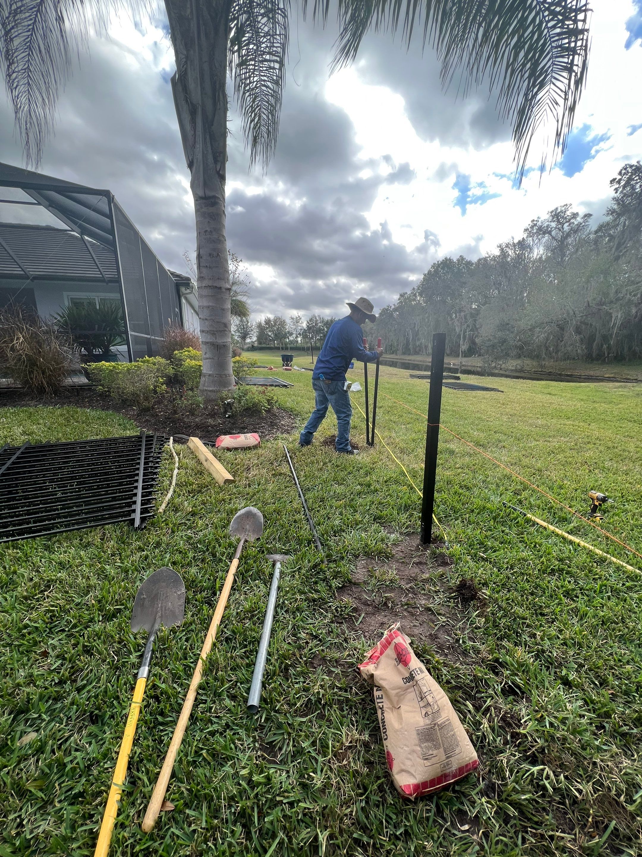 Bradenton, FL  4ft. Tall 3-rail Black Aluminum Fence  by Asap fence and gates, LLC