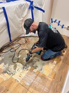 Water Damage from next door unit by Newhouse Restoration