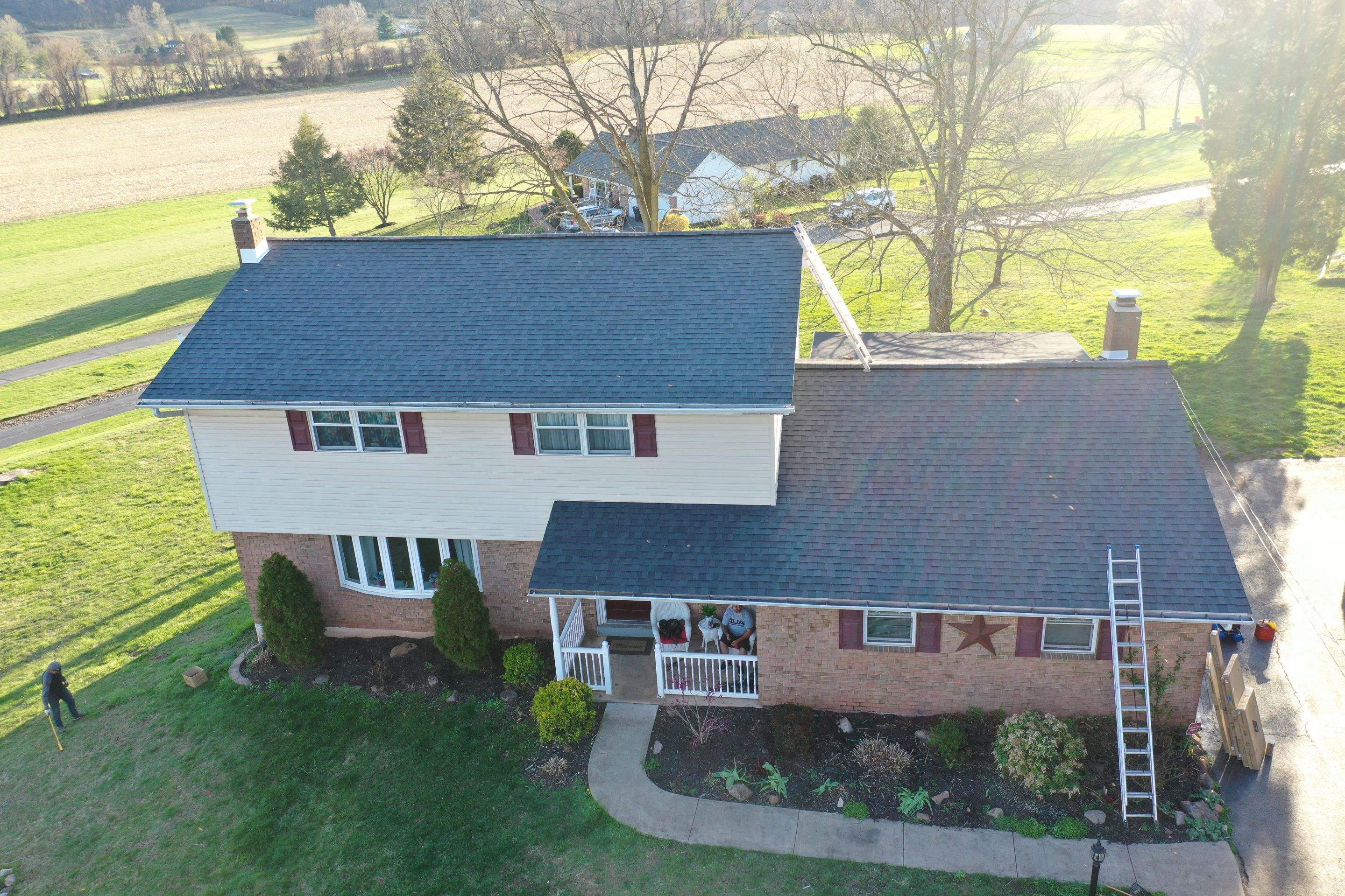 Roofing Installation using CertainTeed Landmark - Moire Black by Storm Guard of Ches-Mont PA