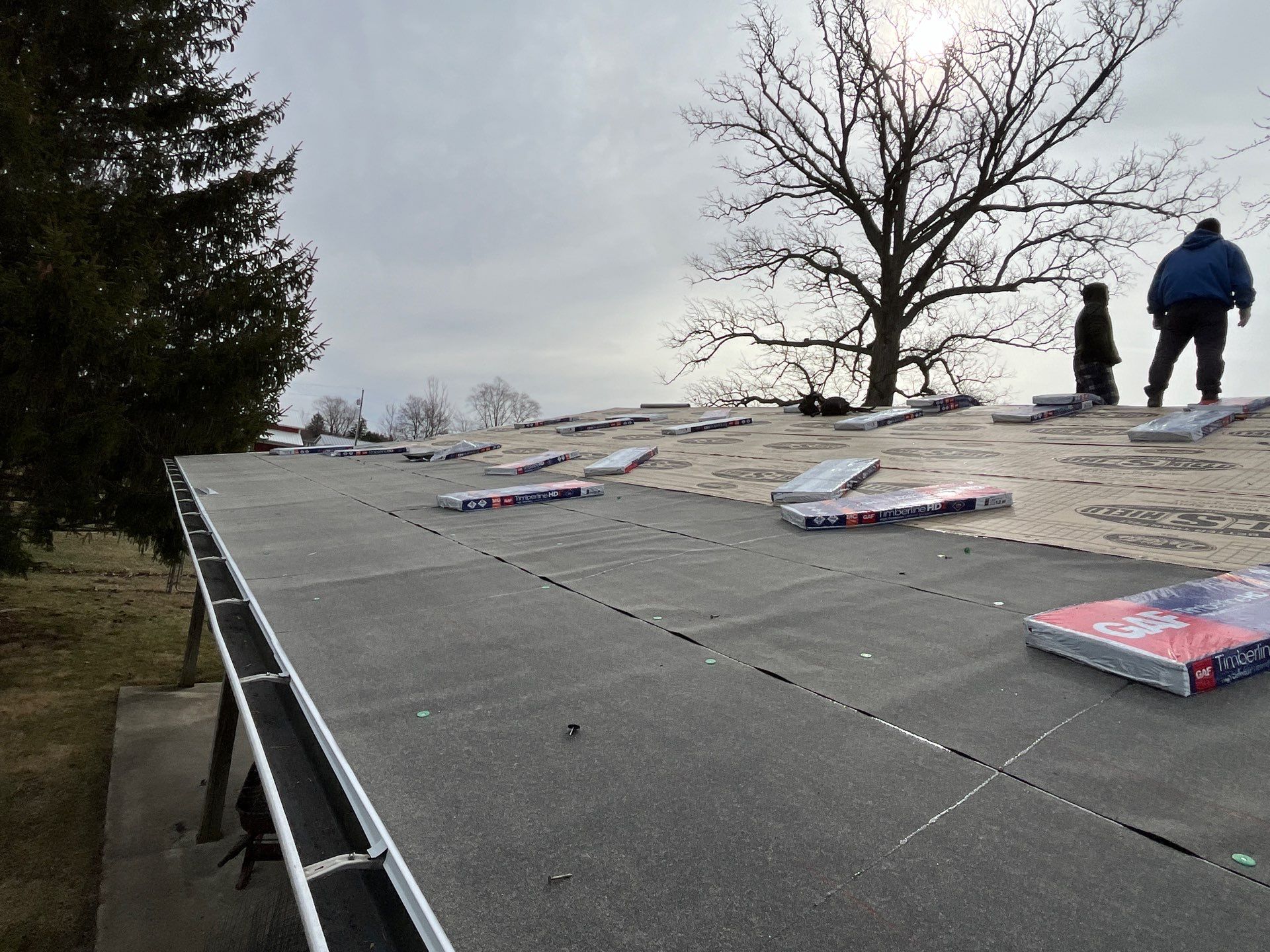 Residential Roofing Installation using GAF Timberline HDZ Slate by Nitro Roofing and Construction