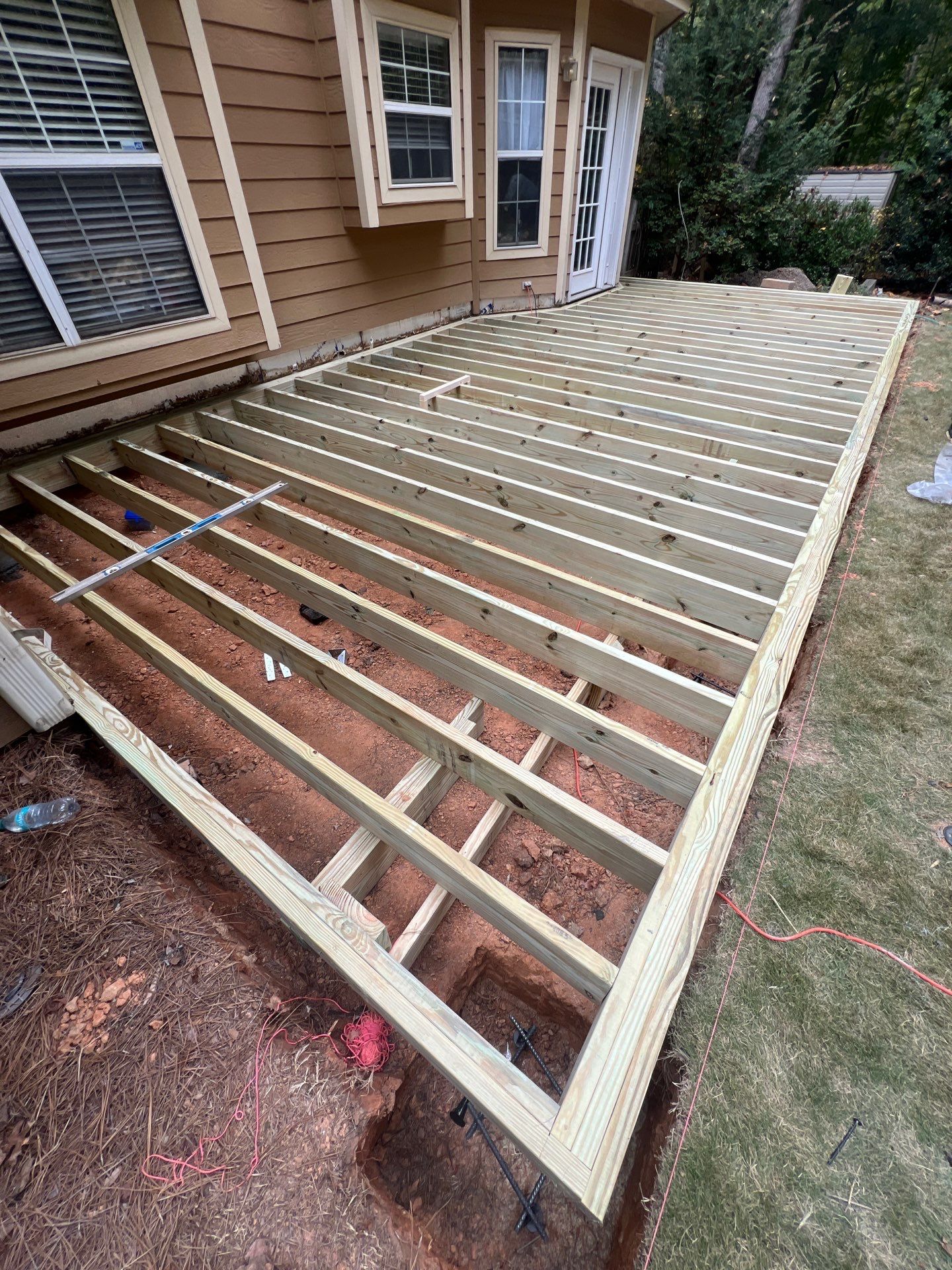 Trex Deck Build, Shed Roof Porch Install, and Door Replacement in Alpharetta, GA by Nelson Exteriors
