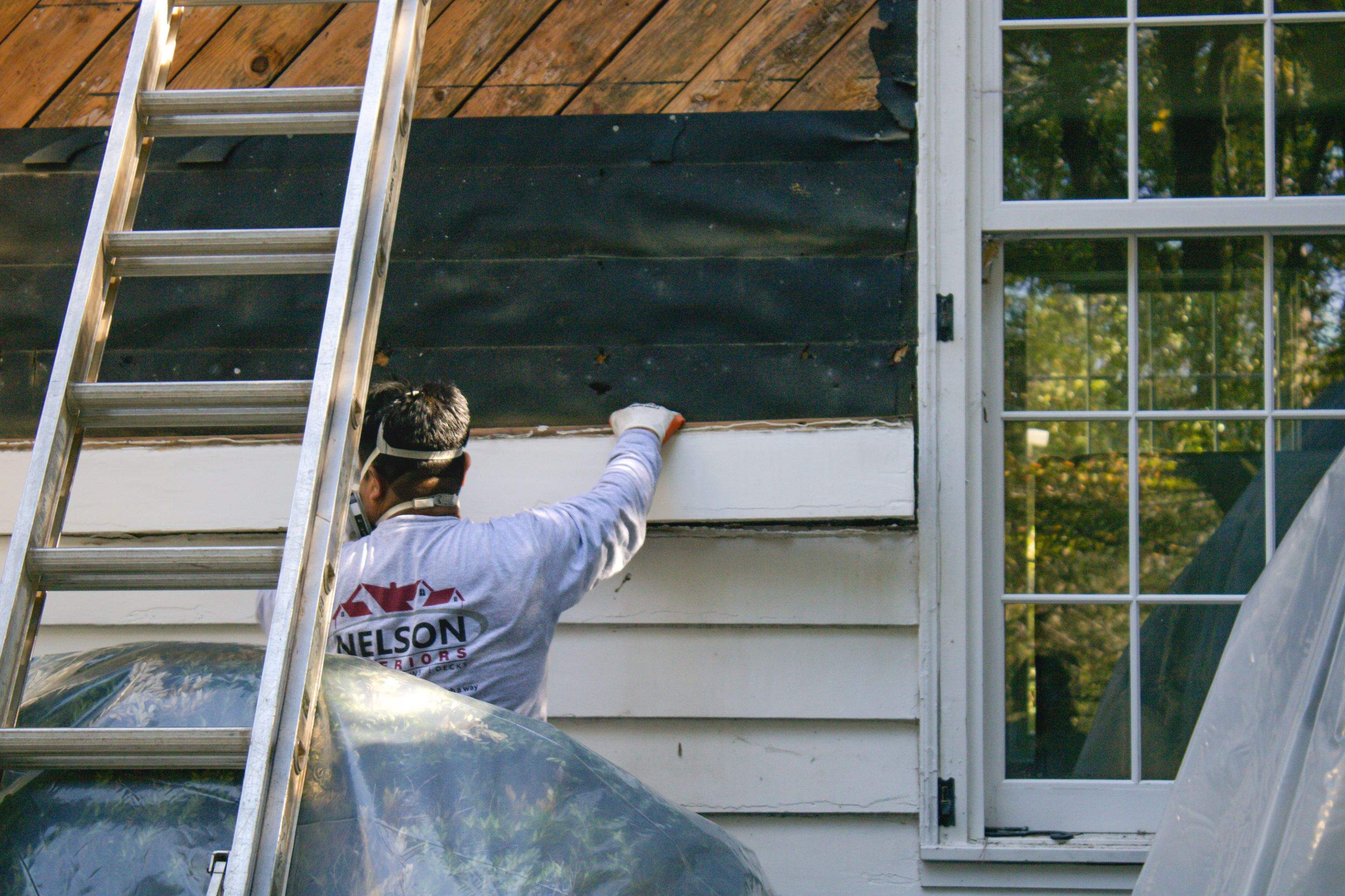 Siding Installation using James Hardie Color Plus Lap Siding by Nelson Exteriors 