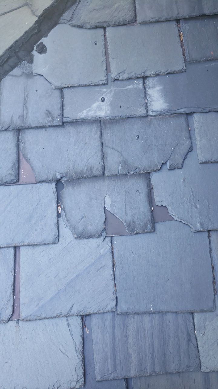 Slate Roof Repair & Gutter Cleaning in Roland Park by Roof Right Inc