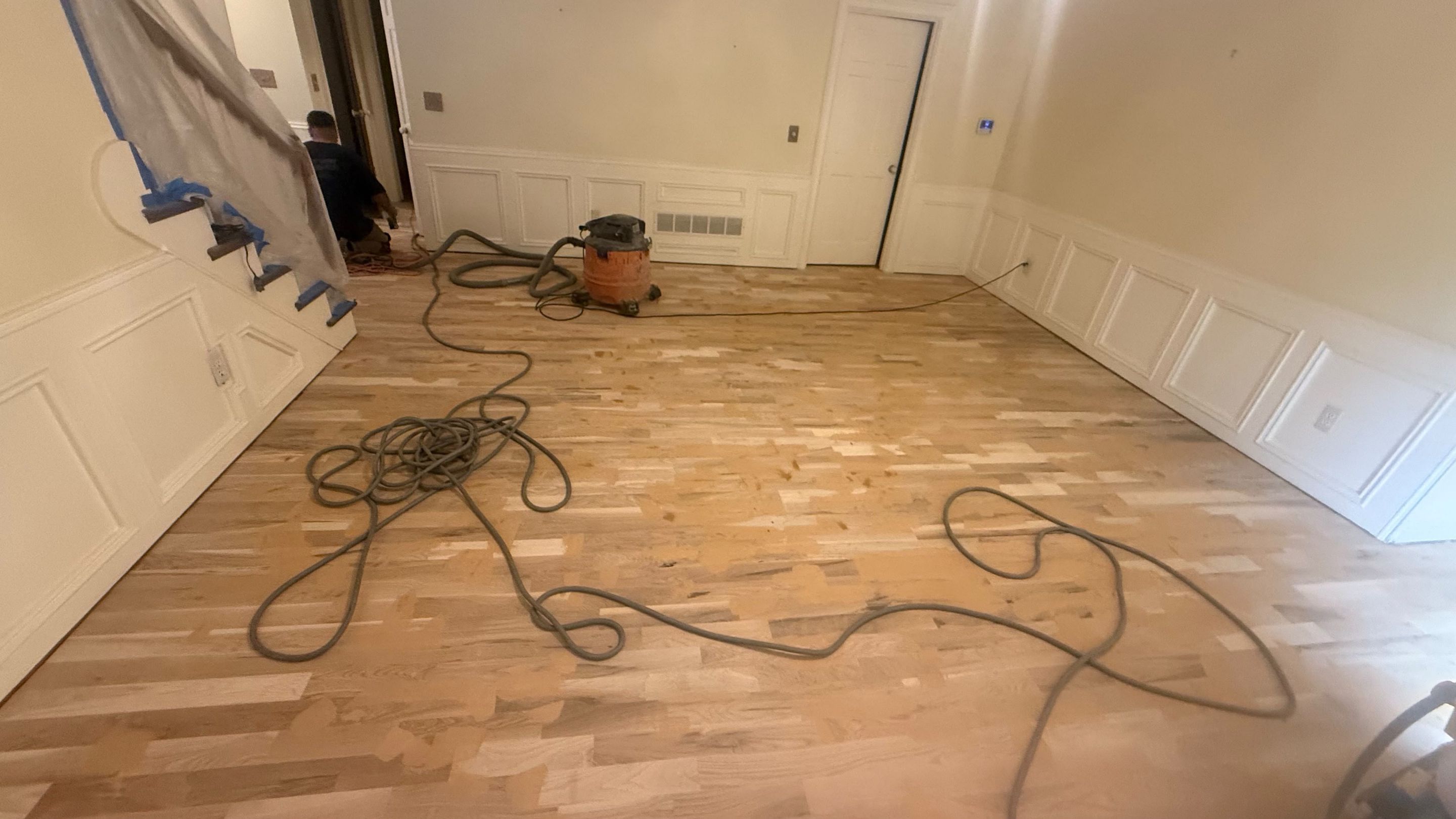 Natural Oak Hardwood Flooring Installation and site on finish Throughout Roswell Home by Flooring Xpress CO 