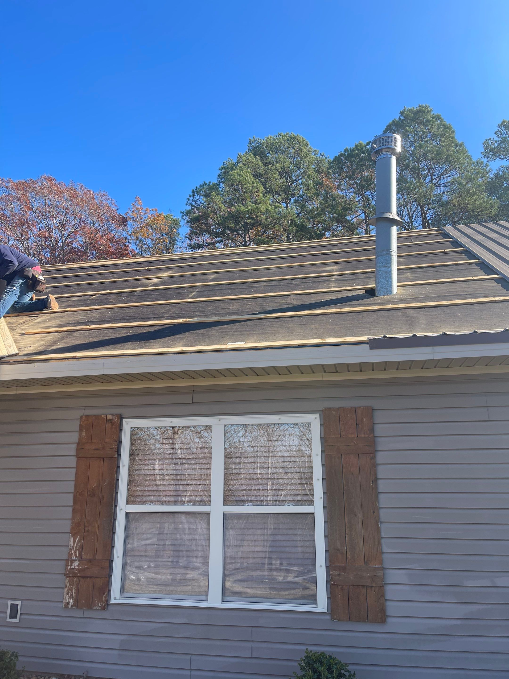 Residential Metal Roof Replacement using Reed's Metals: 26 GA. Standing Seam: Charcoal Grey by Hostetler Roofing