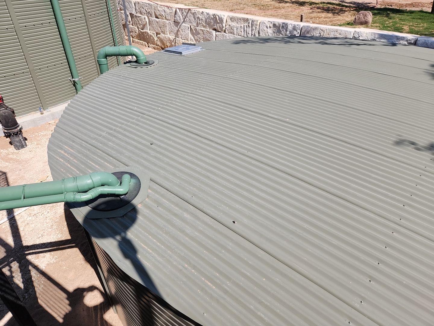 Commercial structure utilizing rainwater harvesting for all its water needs! by Hill Country Rain Water