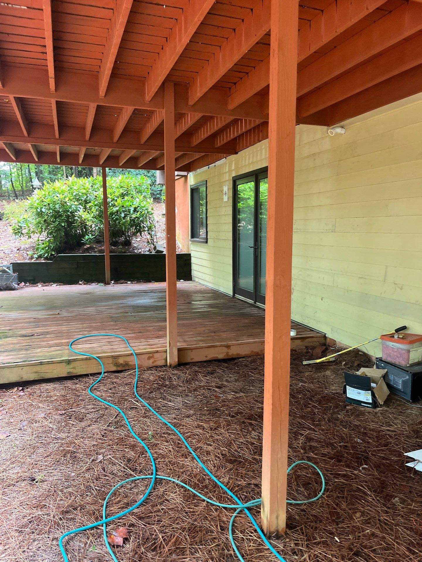 Marietta, GA Two-Tier Wood Deck Rebuild  by Nelson Exteriors 