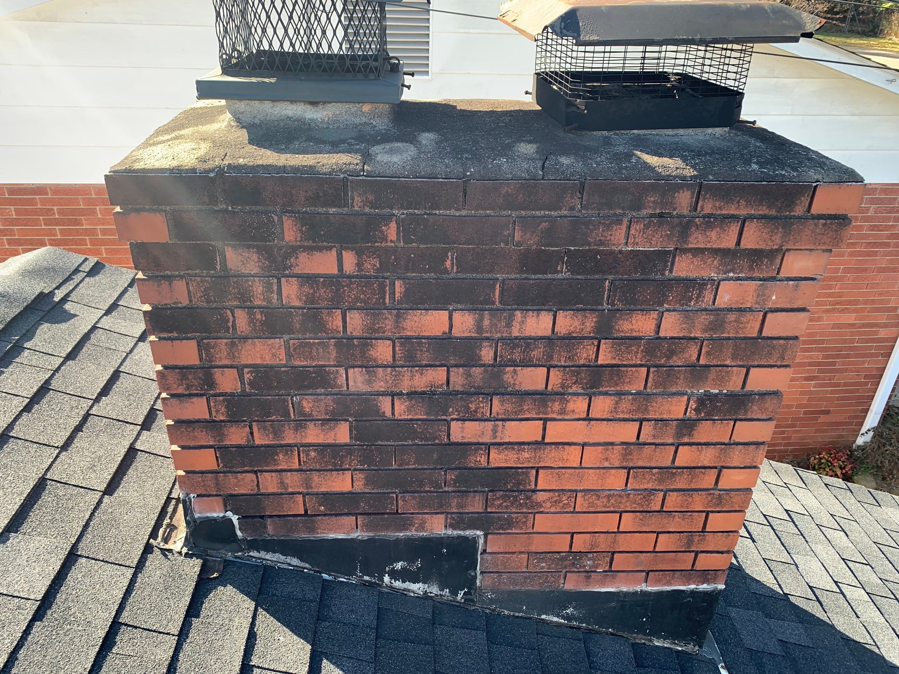 Residential Roofing Repair Chimney Flashing and Cap by Secure Construction Company Inc