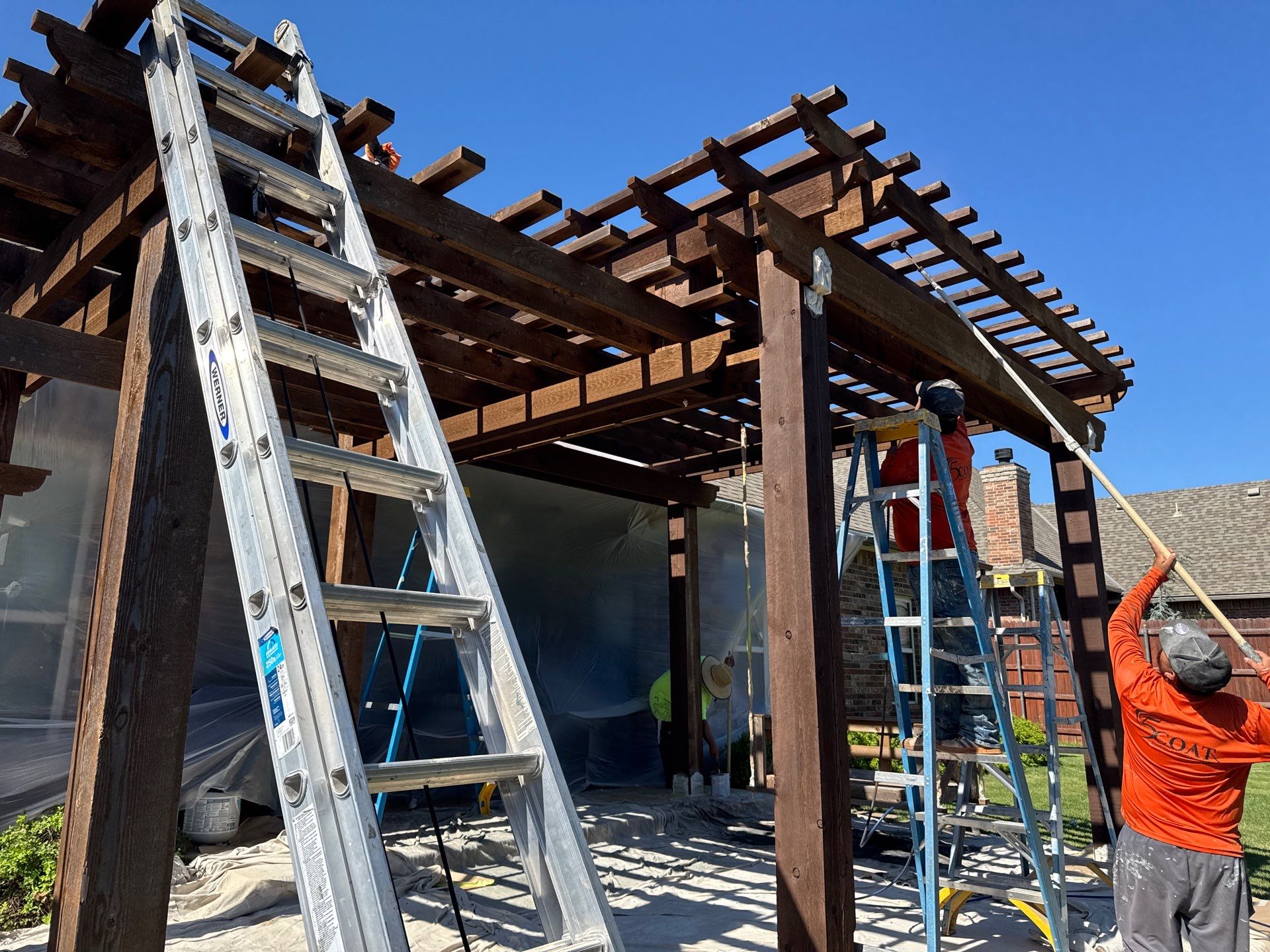 GAF Architectural Shingle Roof Replacement and Decking Repair in Mustang by 5Coat Roofing & Construction