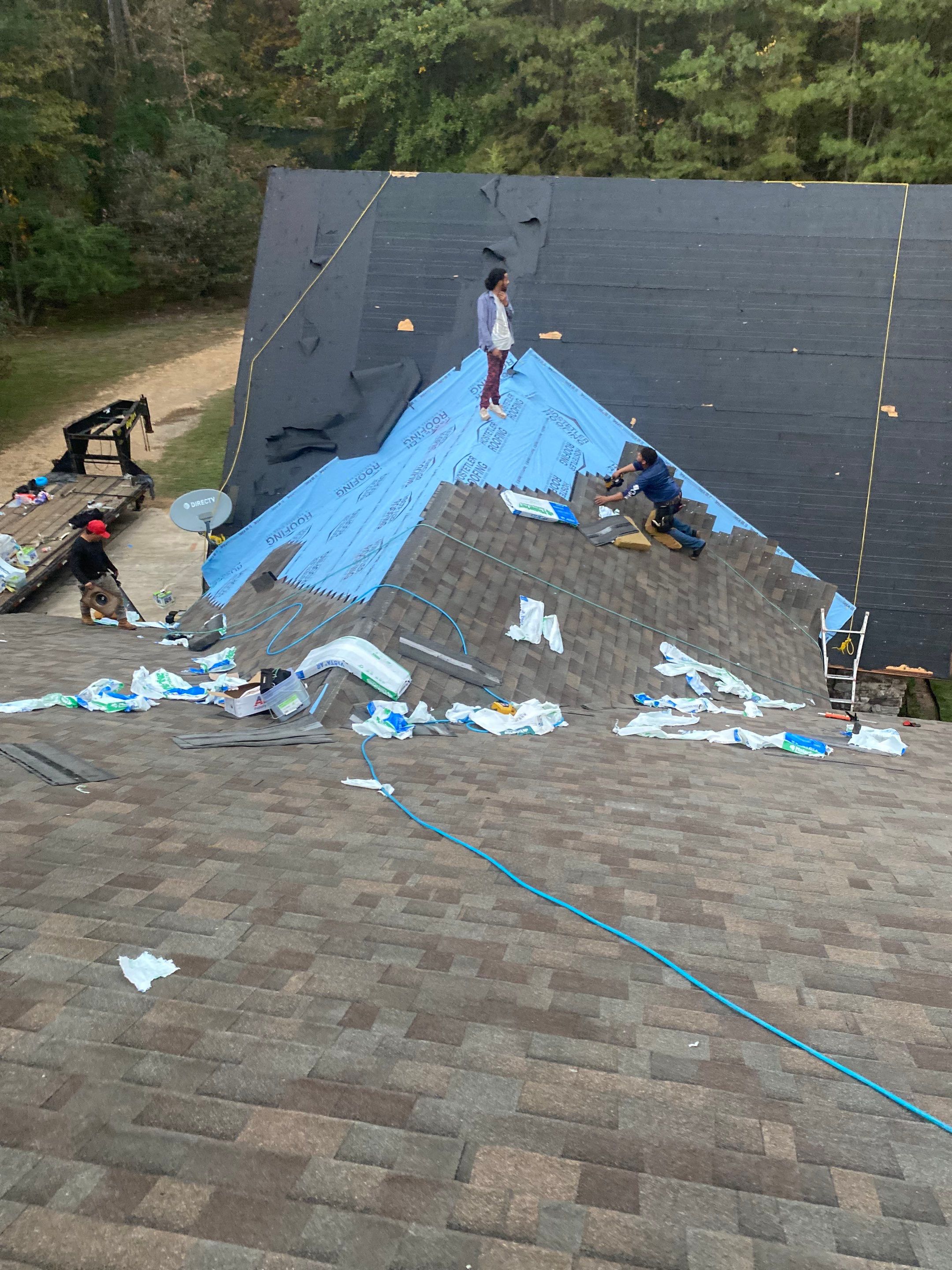 Residential Roofing Repair using Malarkey Highlander: Natural Wood by Hostetler Roofing