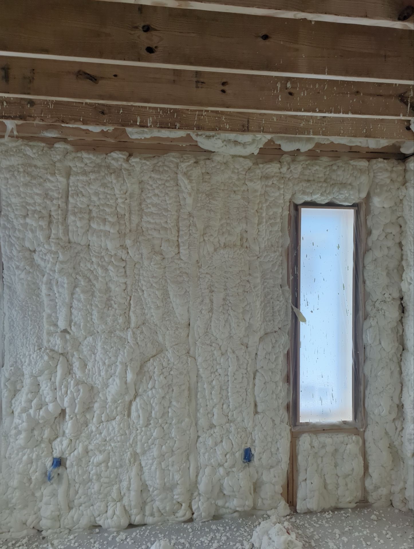 Basement Exterior Walls using Closed Cell Spray Foam by NYS Foam & Energy