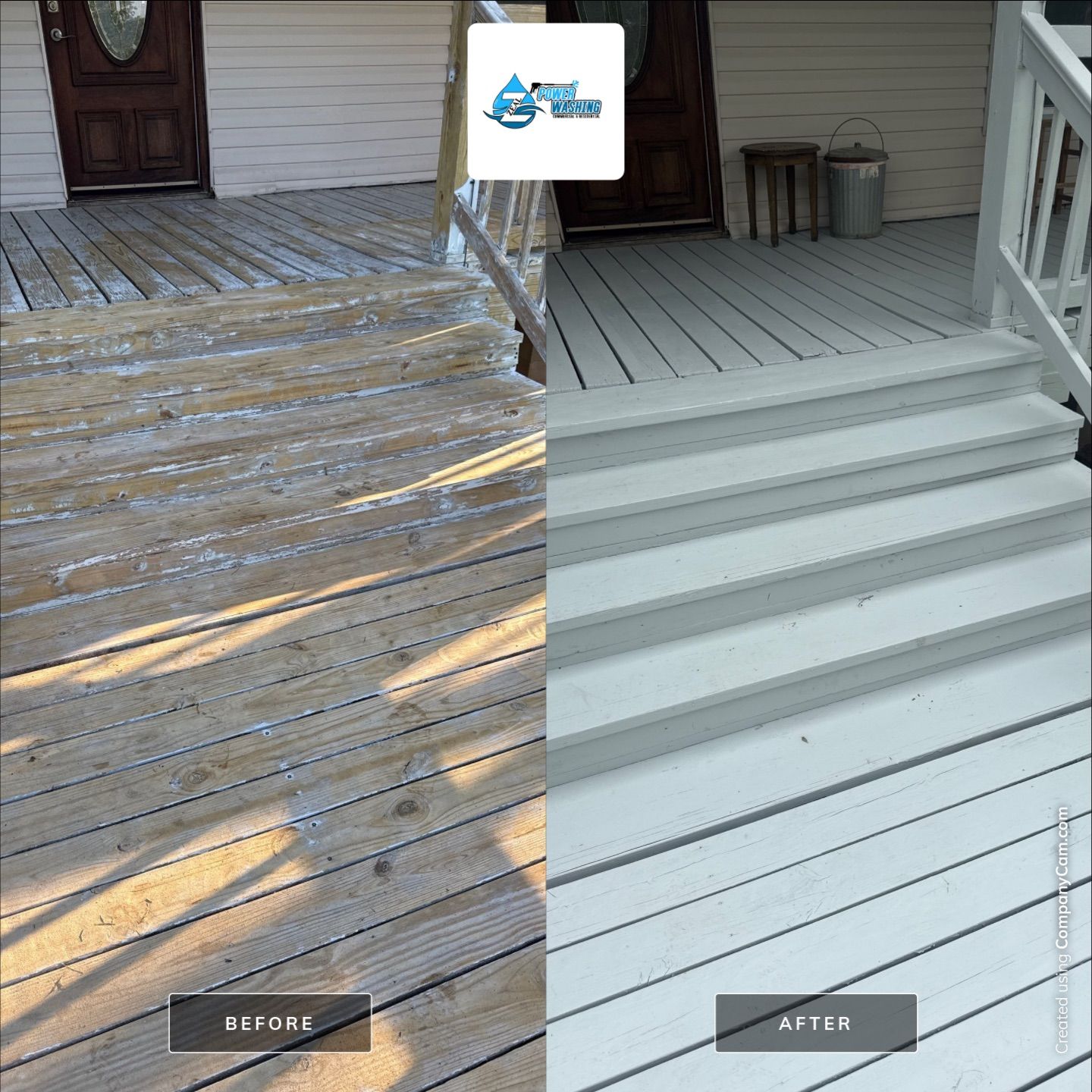 Elevated Deck Restoration and Staircase Refinishing in Rosharon, Texas by Zeal Power Washing