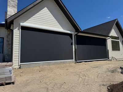 Custom Exterior MagnaTrack Screens for Modern Farmhouse Patio in Castle Rock