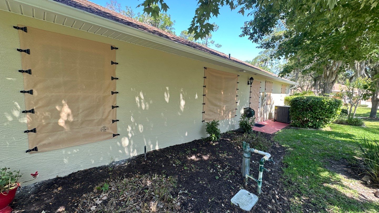 Hurricane Fabric in Tan by Smart Guard Shutters