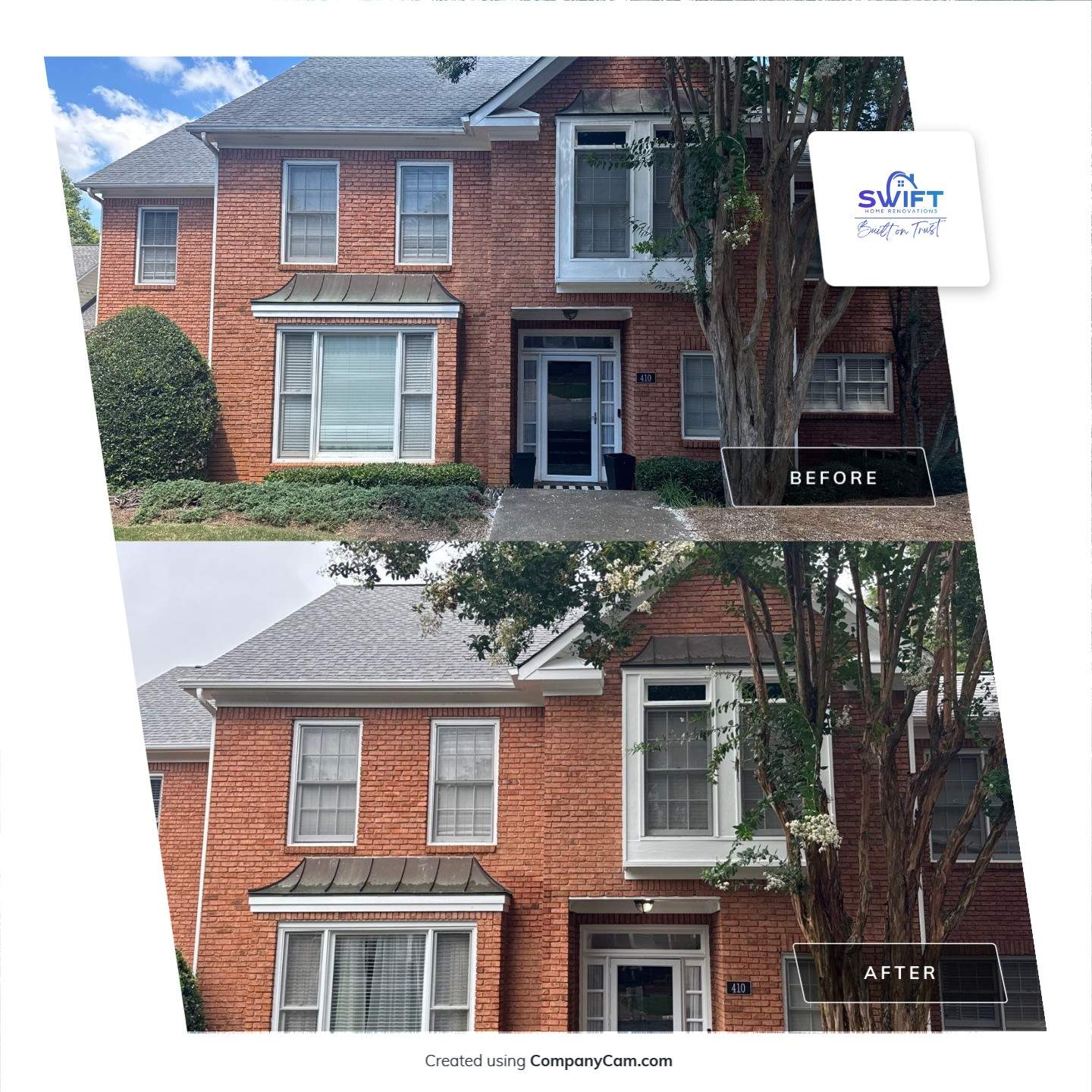 Exterior Siding and Trim Painting for Atlanta Two-Story Home by Swift Home Renovations