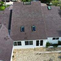 Westlake Saxony Slate 900 Tile Brown Sugar- Antique Black  by Total Roofing System The Metal Roof Experts