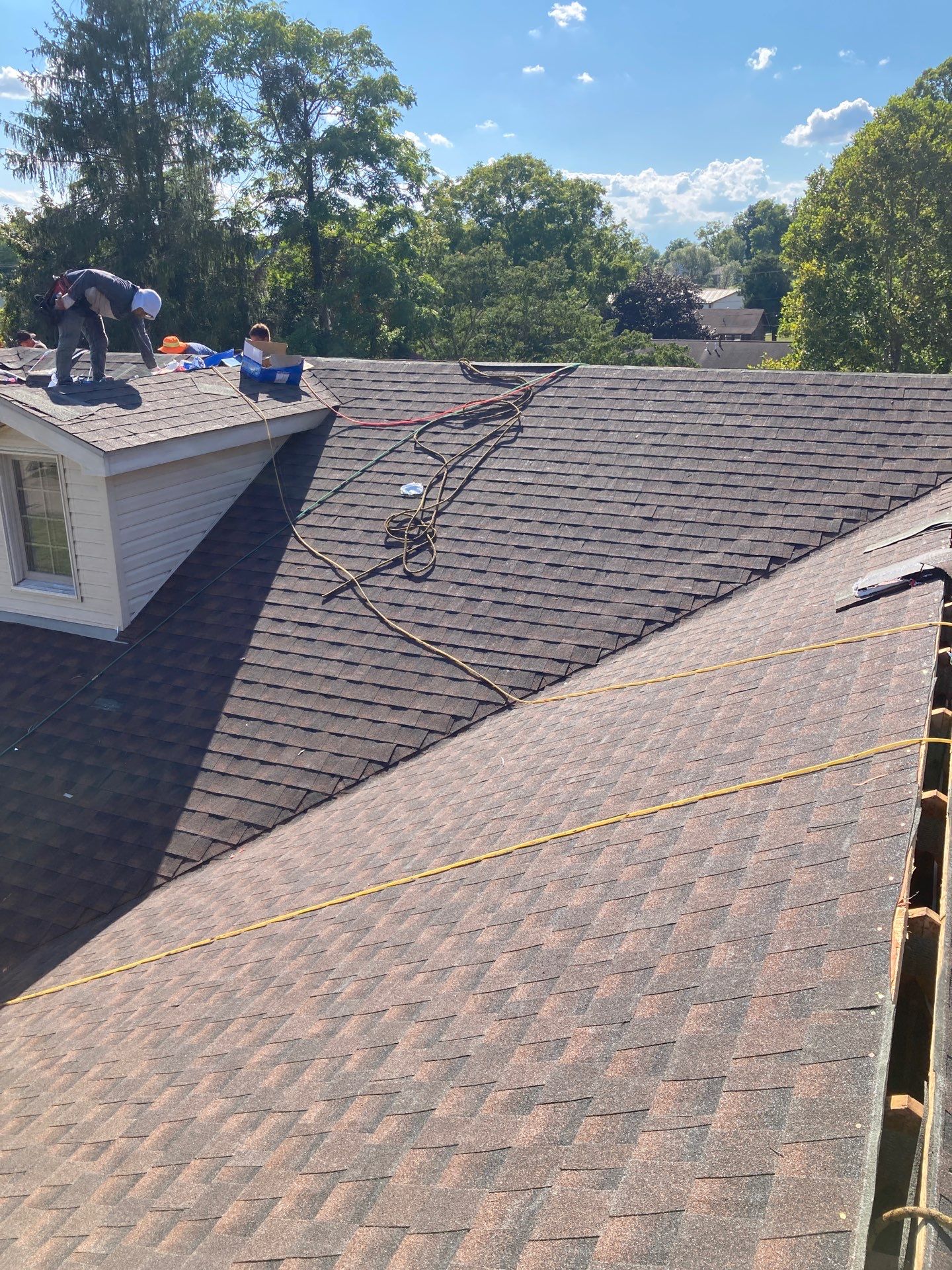 Residential Roofing Installation using GAF TImberline HDZ Hickory by Rainstoppers Roofing