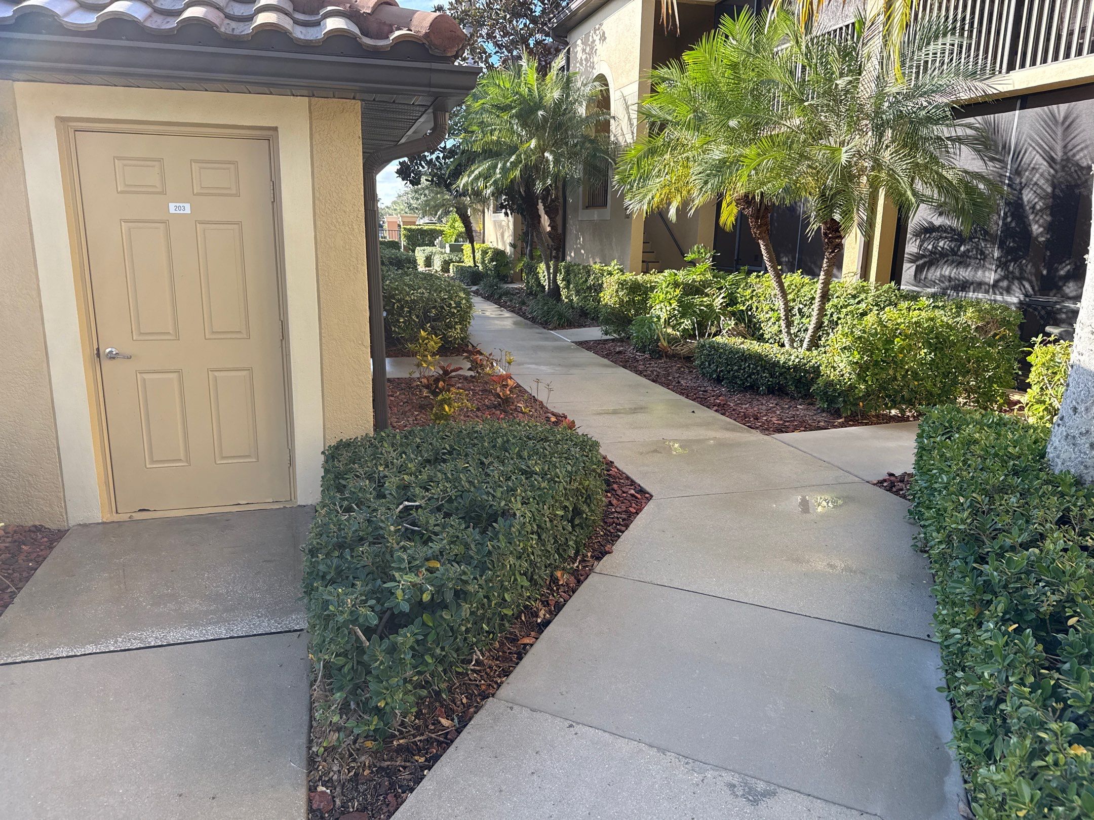 HOA Condo Concrete Driveway & Sidewalk Cleaning – River Strand Community, Bradenton, FL by Sunshine AquaWash
