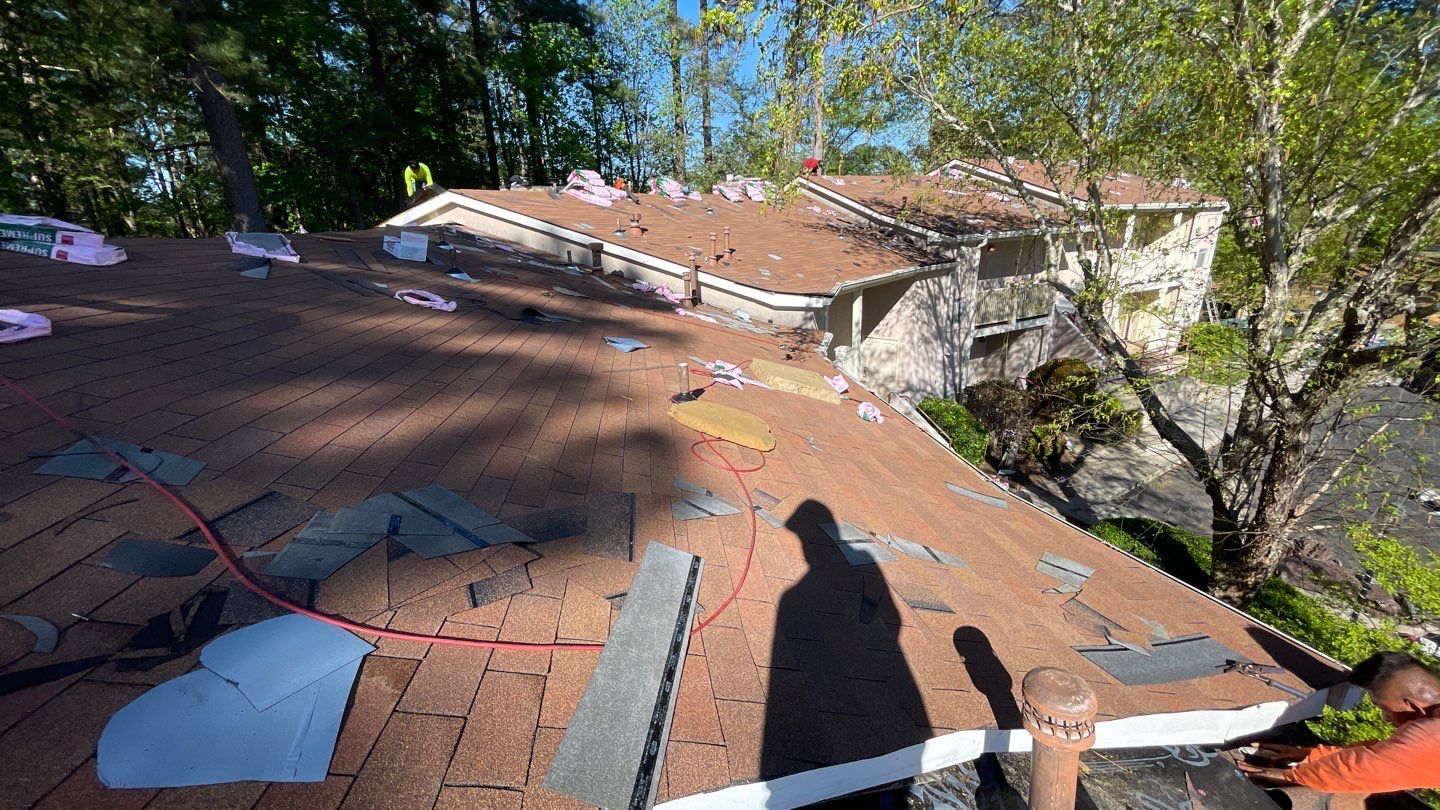 Commercial Roofing Installation using Owens Corning Autumn Brown by Inspector Roofing and Restoration