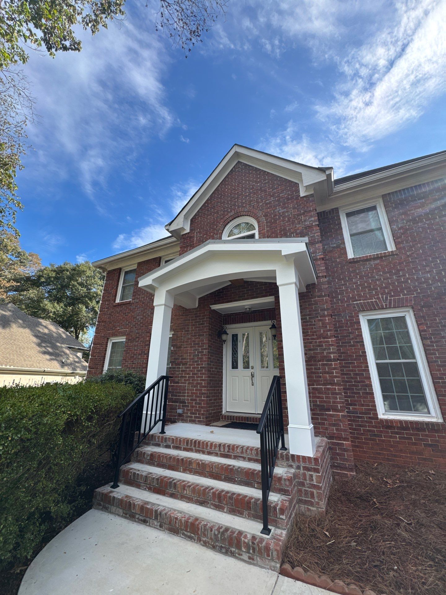 Custom Front Entry Portico Installation in Marietta by Swift Home Renovations 