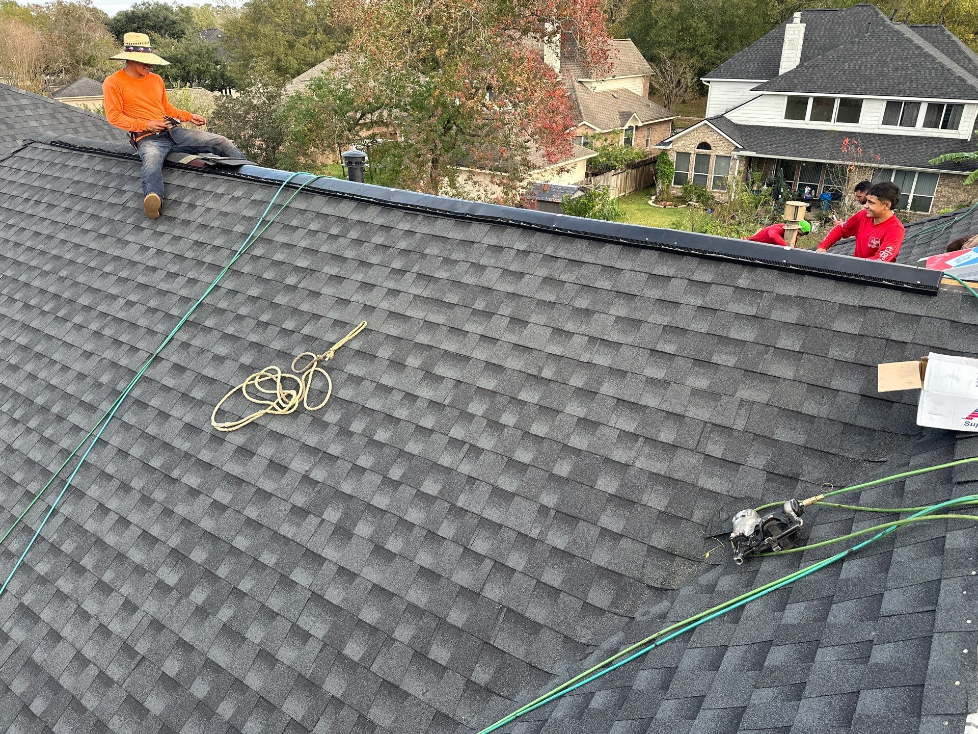 GAF HDZ CHARCOAL W/ PREMIUM RIDGE Z by Motion Roofing
