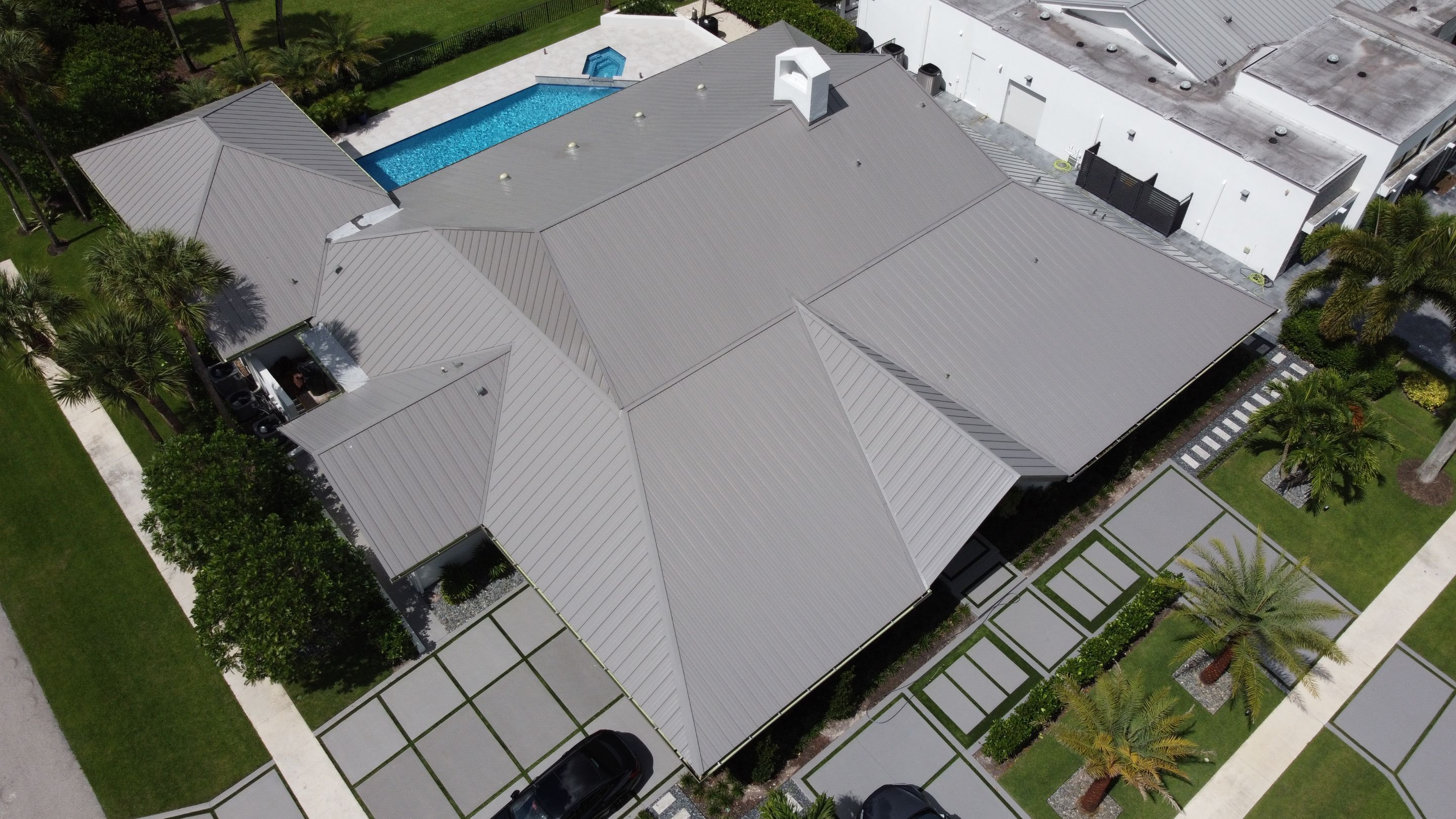 Residential Roofing Installation using 1" Nail strip metal roof by BLUES BROTHERS ROOFING