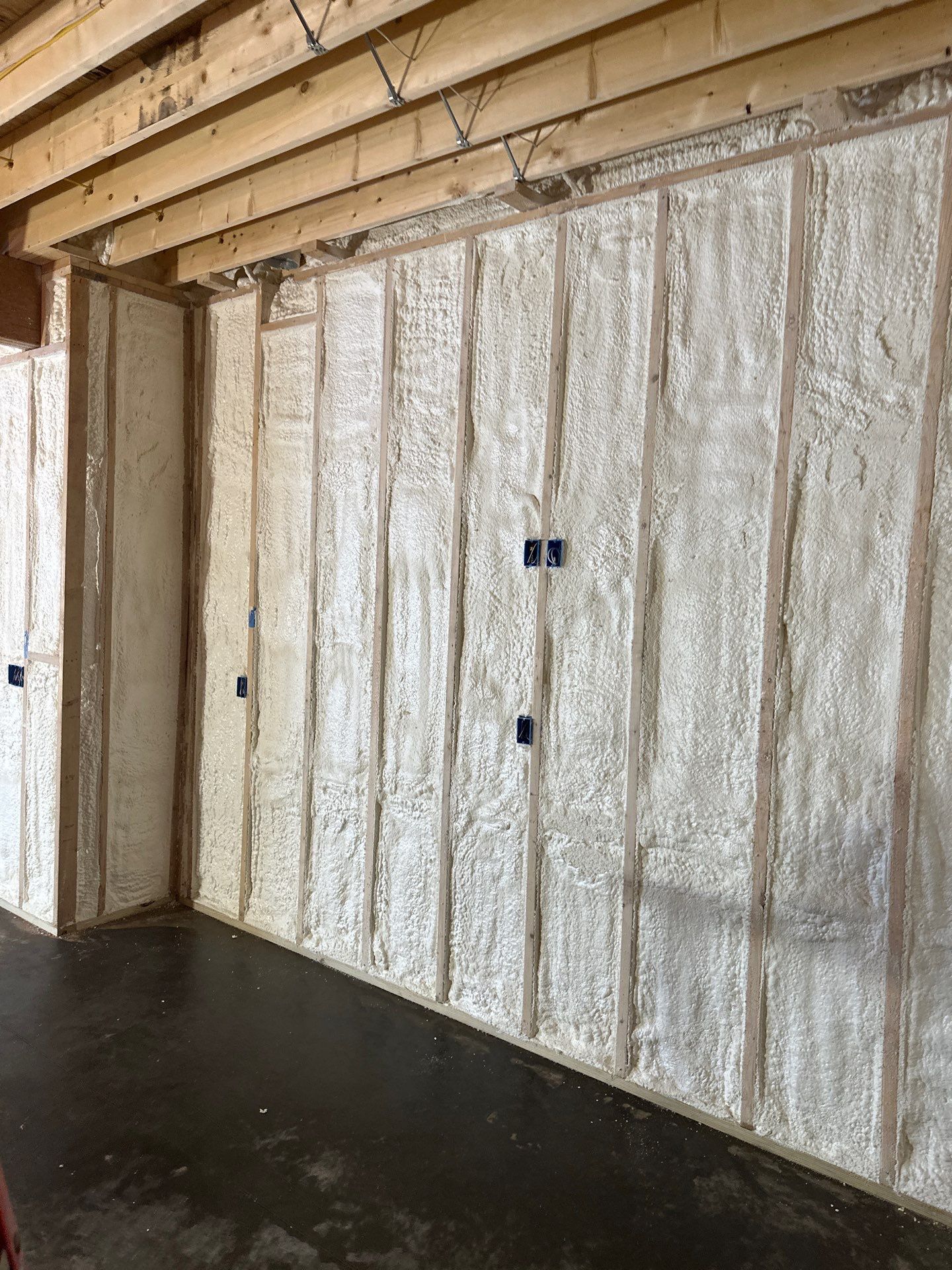 Basement Exterior Walls using Closed Cell Spray Foam by NYS Foam & Energy